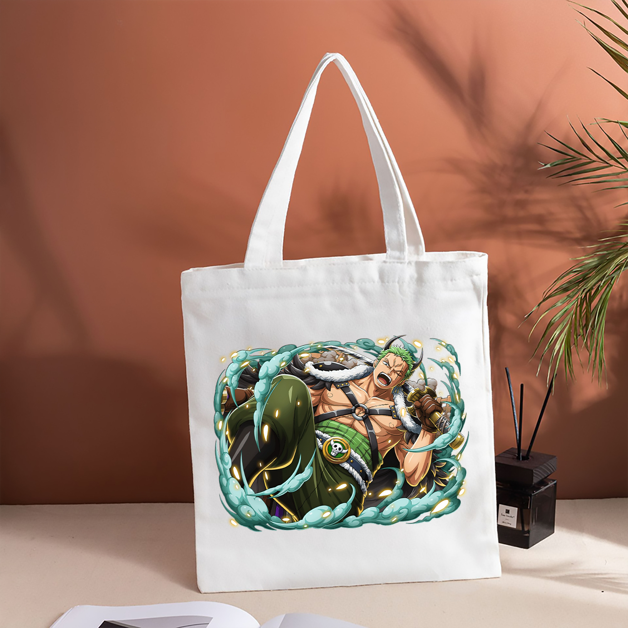 ワンピース ロロノア・ゾロ ONE PIECE Roronoa Zoro 縦型キャンバス生地手提げバッグ　トートバッグ
