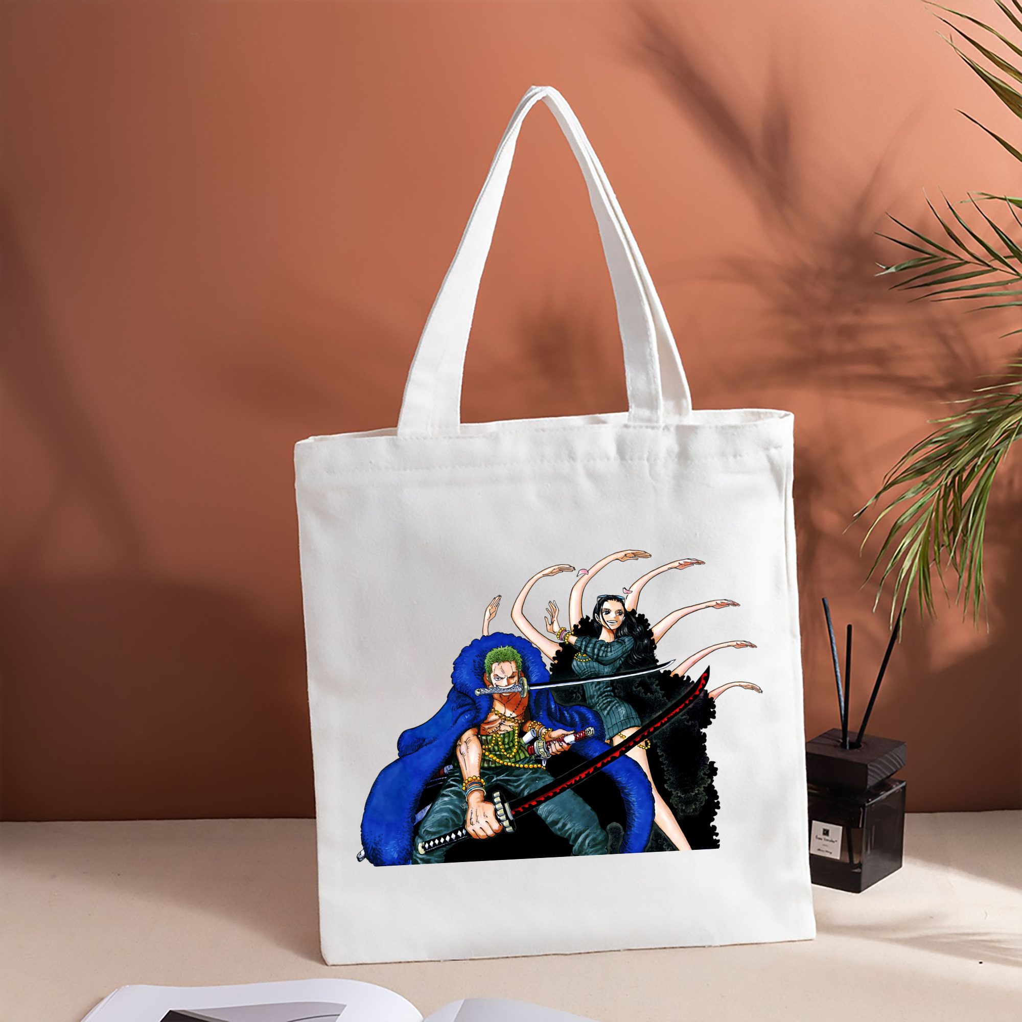ワンピース ロロノア・ゾロ ONE PIECE Roronoa Zoro 縦型キャンバス生地手提げバッグ　トートバッグ