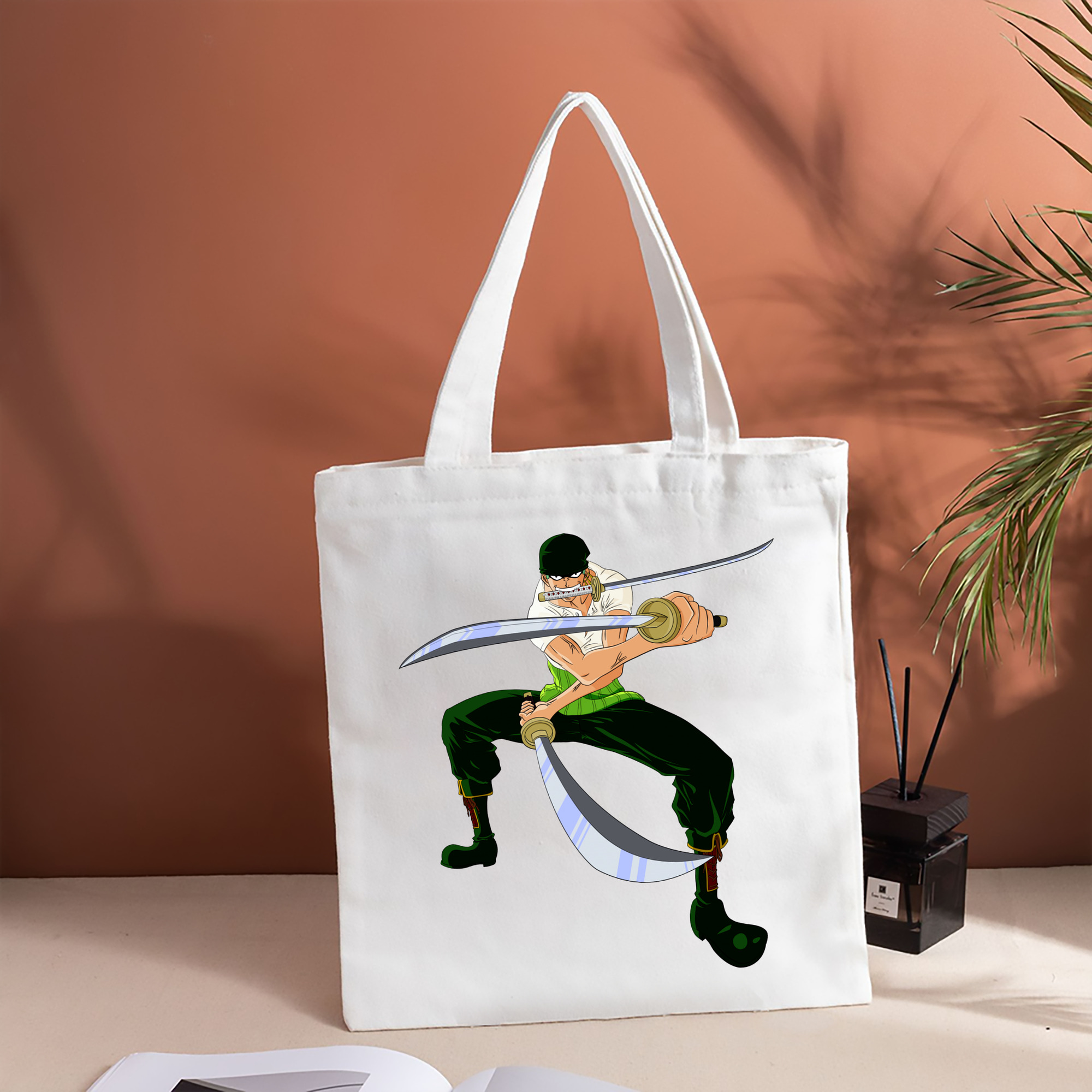 ワンピース ロロノア・ゾロ ONE PIECE Roronoa Zoro 縦型キャンバス生地手提げバッグ　トートバッグ