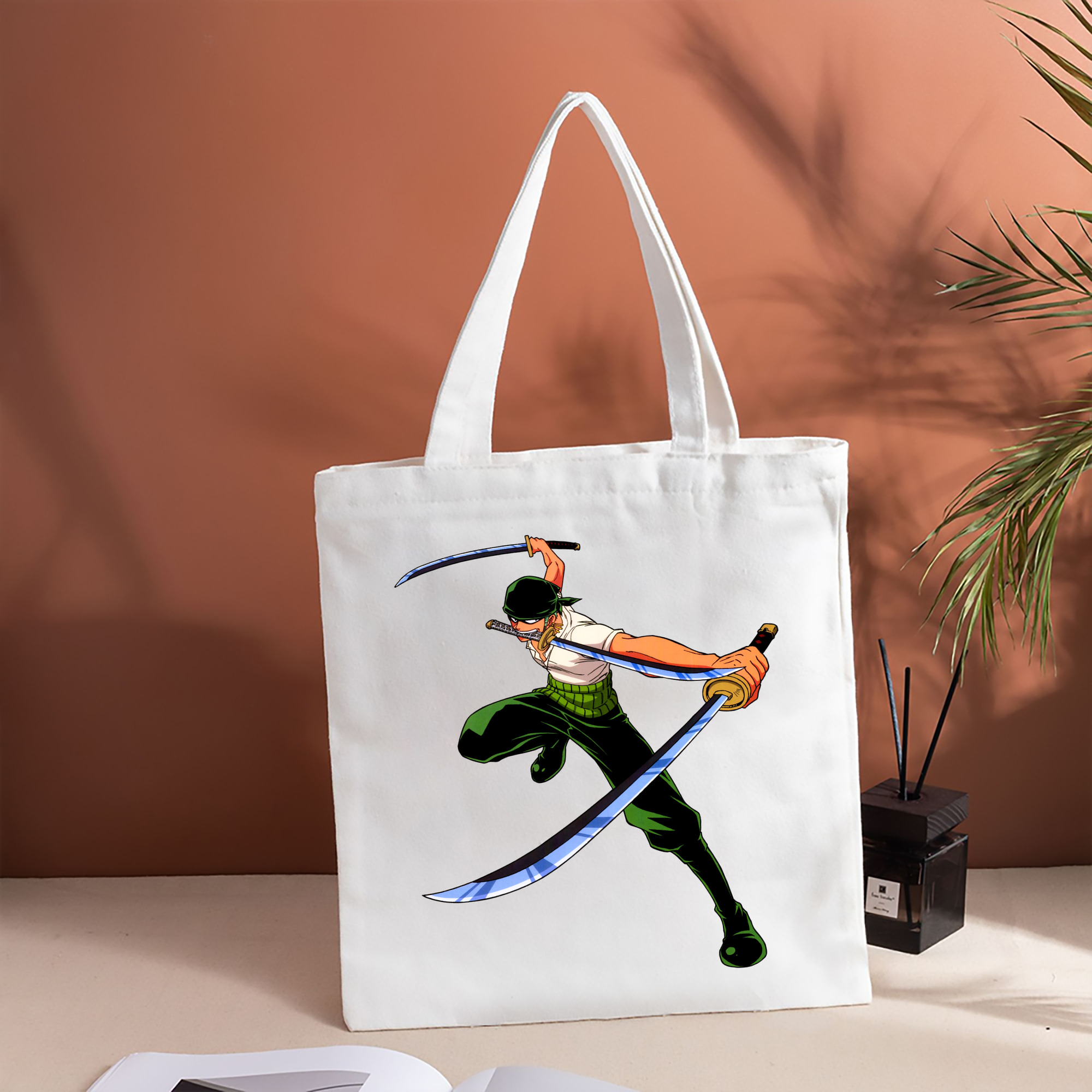 ワンピース ロロノア・ゾロ ONE PIECE Roronoa Zoro 縦型キャンバス生地手提げバッグ　トートバッグ
