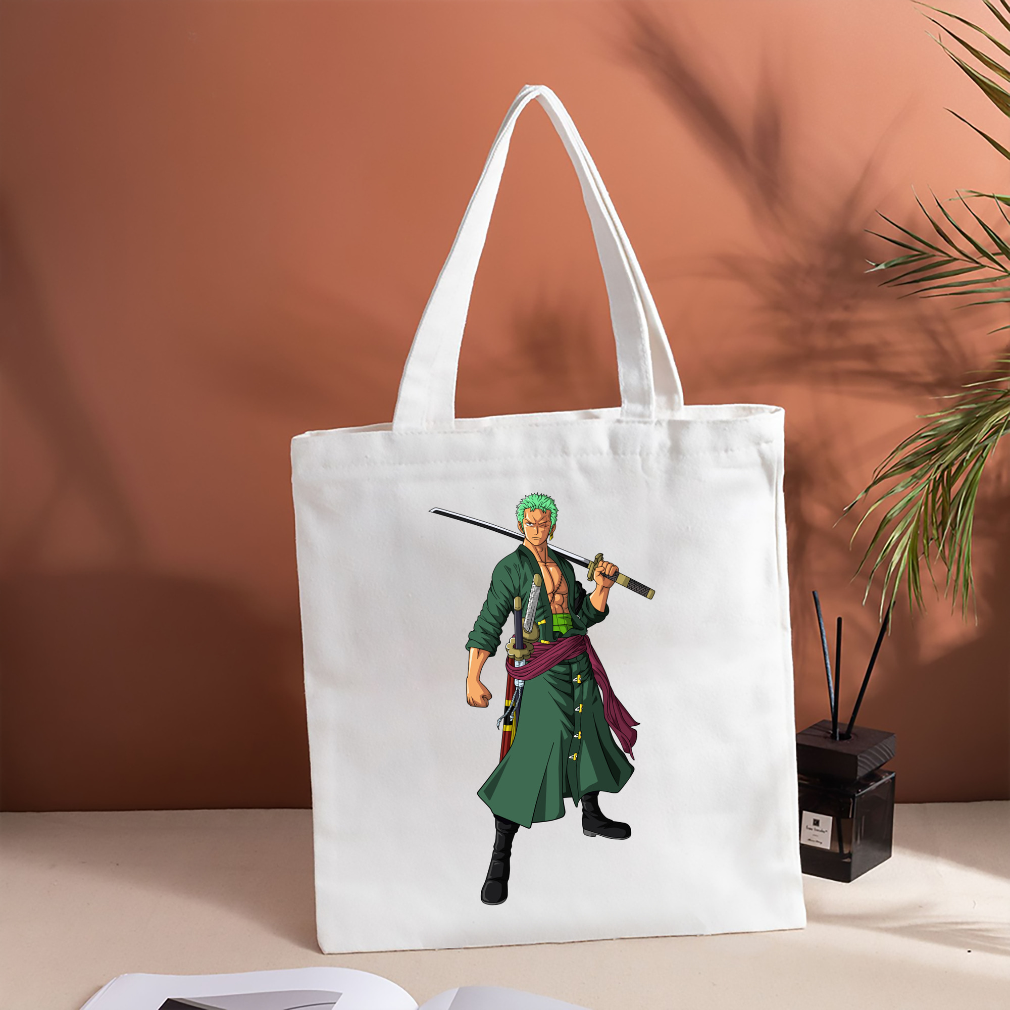 ワンピース ロロノア・ゾロ ONE PIECE Roronoa Zoro 縦型キャンバス生地手提げバッグ　トートバッグ