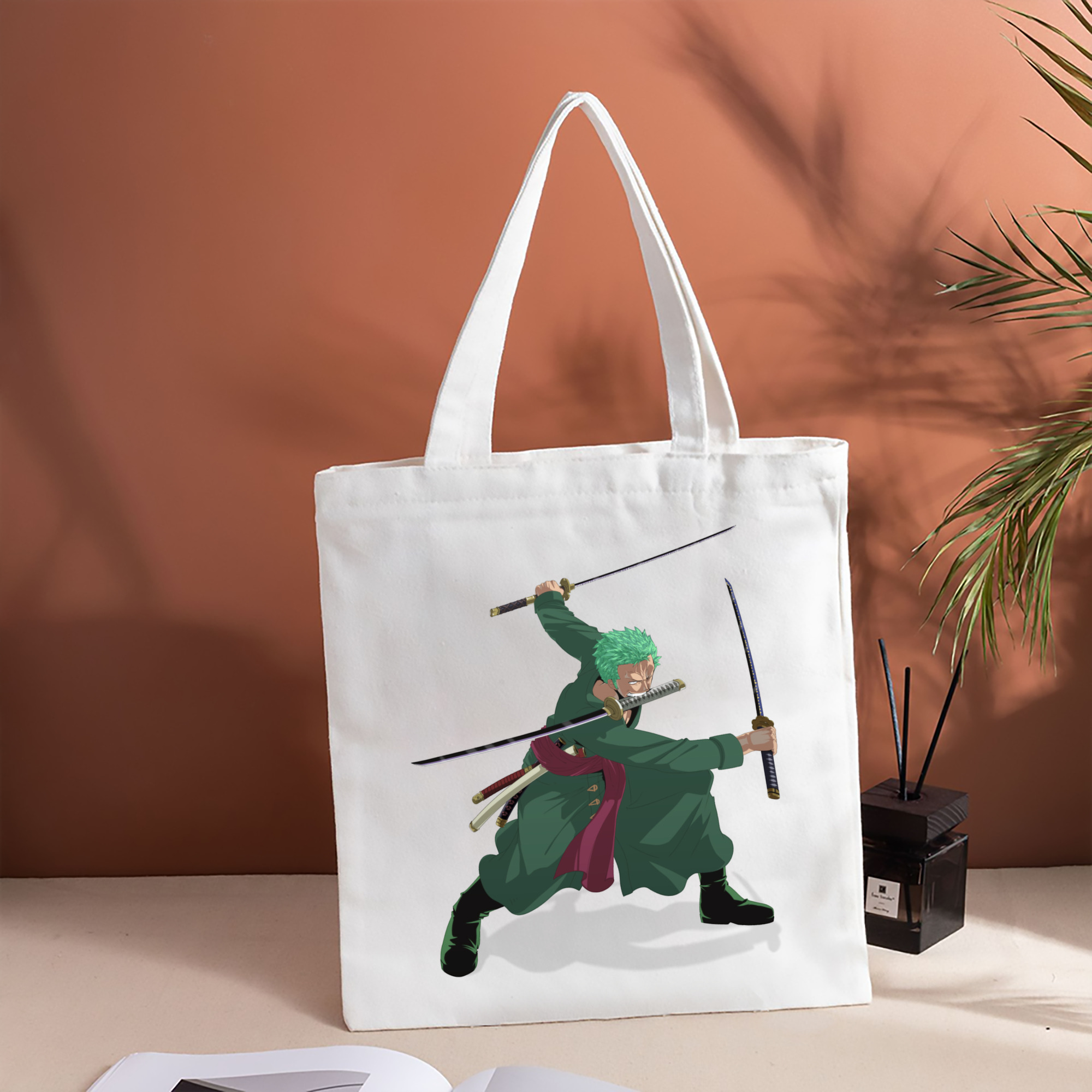 ワンピース ロロノア・ゾロ ONE PIECE Roronoa Zoro 縦型キャンバス生地手提げバッグ　トートバッグ