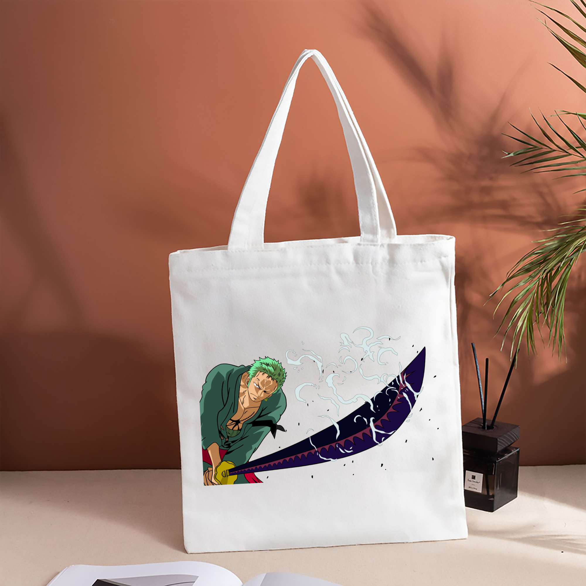 ワンピース ロロノア・ゾロ ONE PIECE Roronoa Zoro 縦型キャンバス生地手提げバッグ　トートバッグ