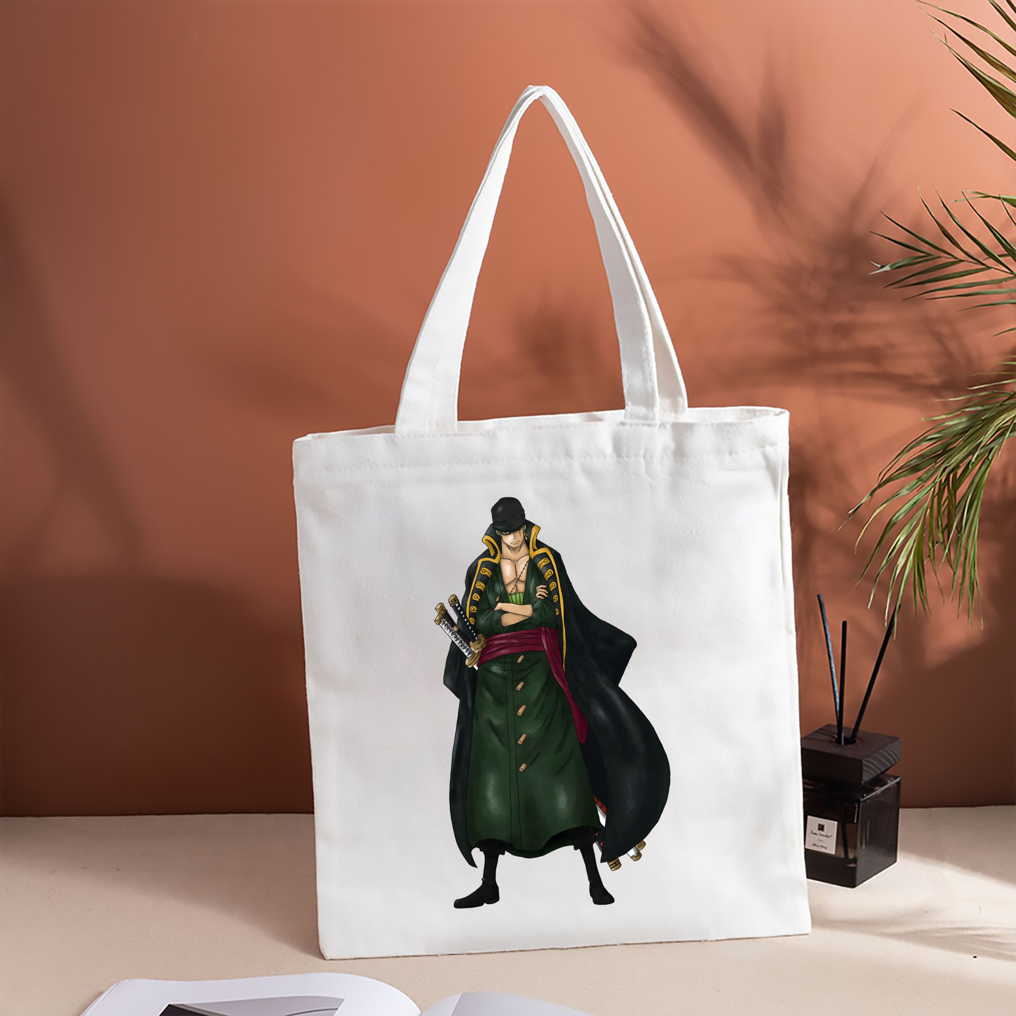 ワンピース ロロノア・ゾロ ONE PIECE Roronoa Zoro 縦型キャンバス生地手提げバッグ　トートバッグ