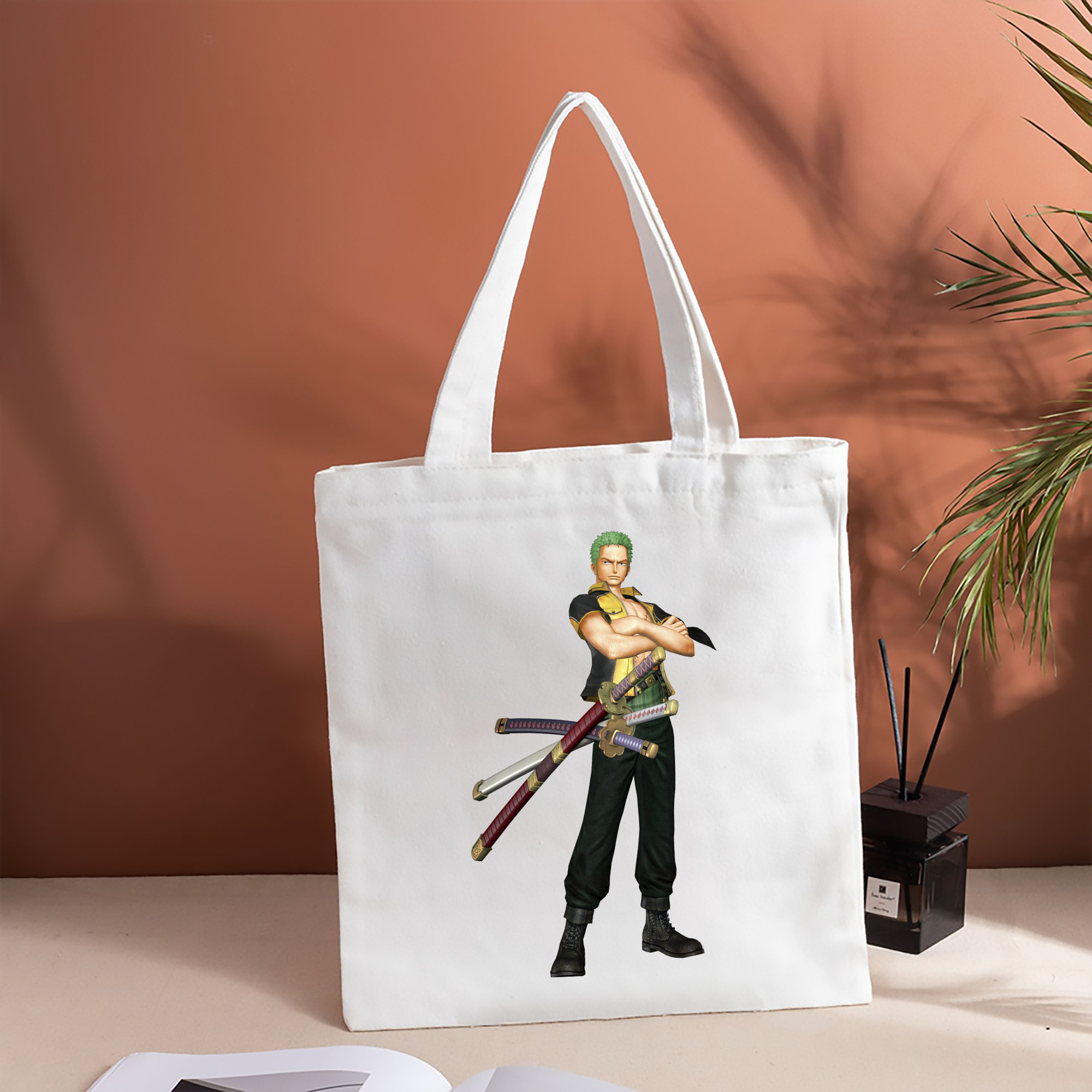 ワンピース ロロノア・ゾロ ONE PIECE Roronoa Zoro 縦型キャンバス生地手提げバッグ　トートバッグ