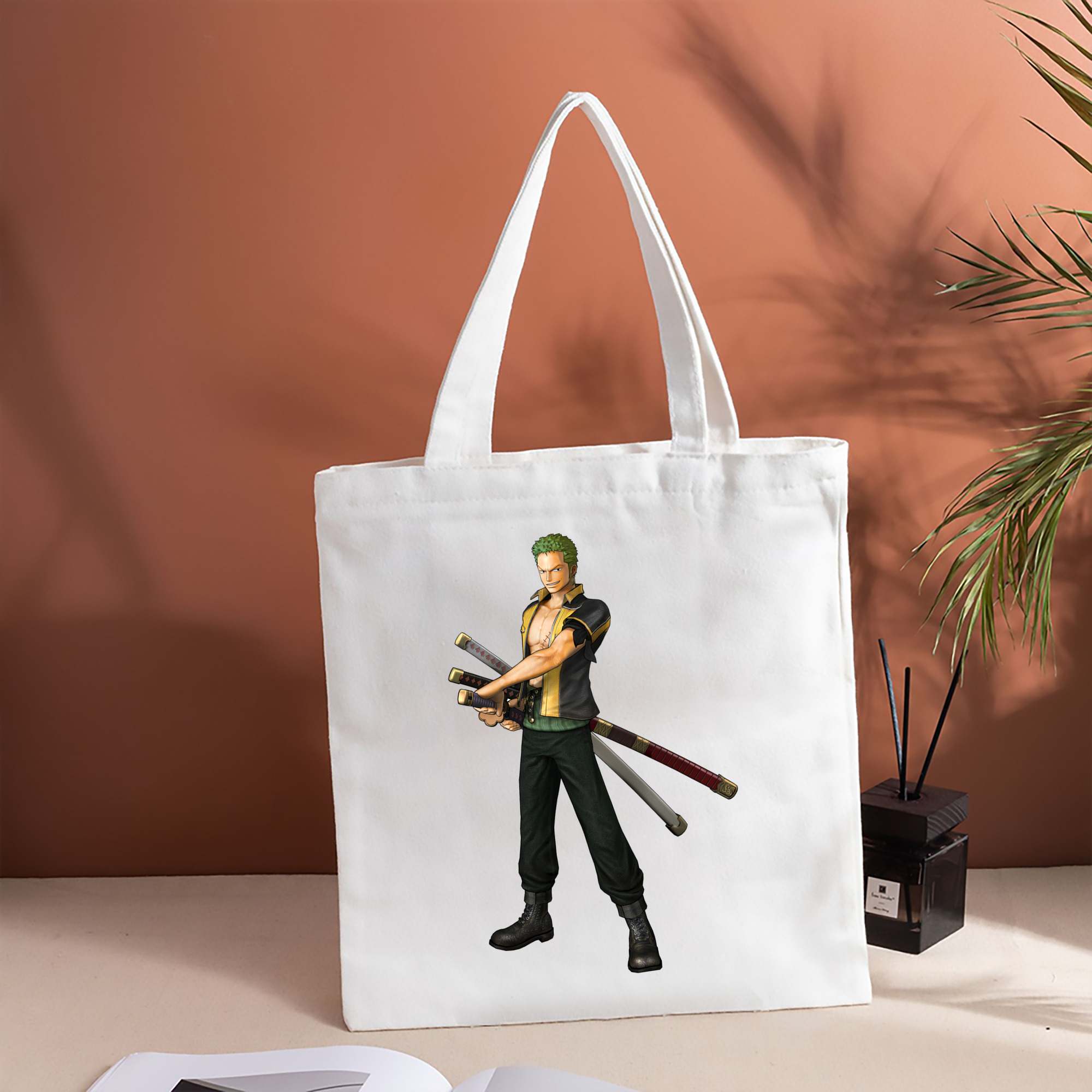 ワンピース ロロノア・ゾロ ONE PIECE Roronoa Zoro 縦型キャンバス生地手提げバッグ　トートバッグ