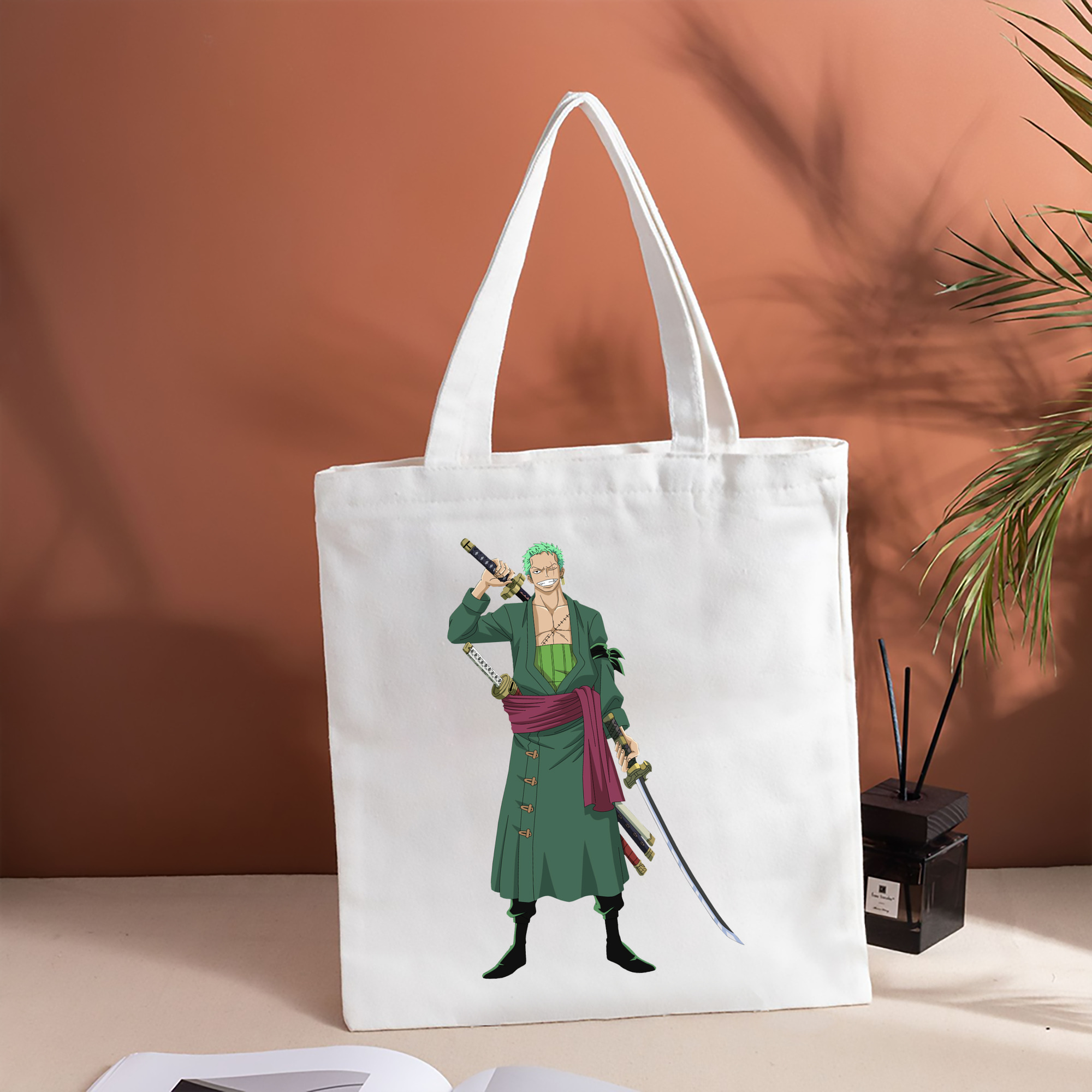 ワンピース ロロノア・ゾロ ONE PIECE Roronoa Zoro 縦型キャンバス生地手提げバッグ　トートバッグ