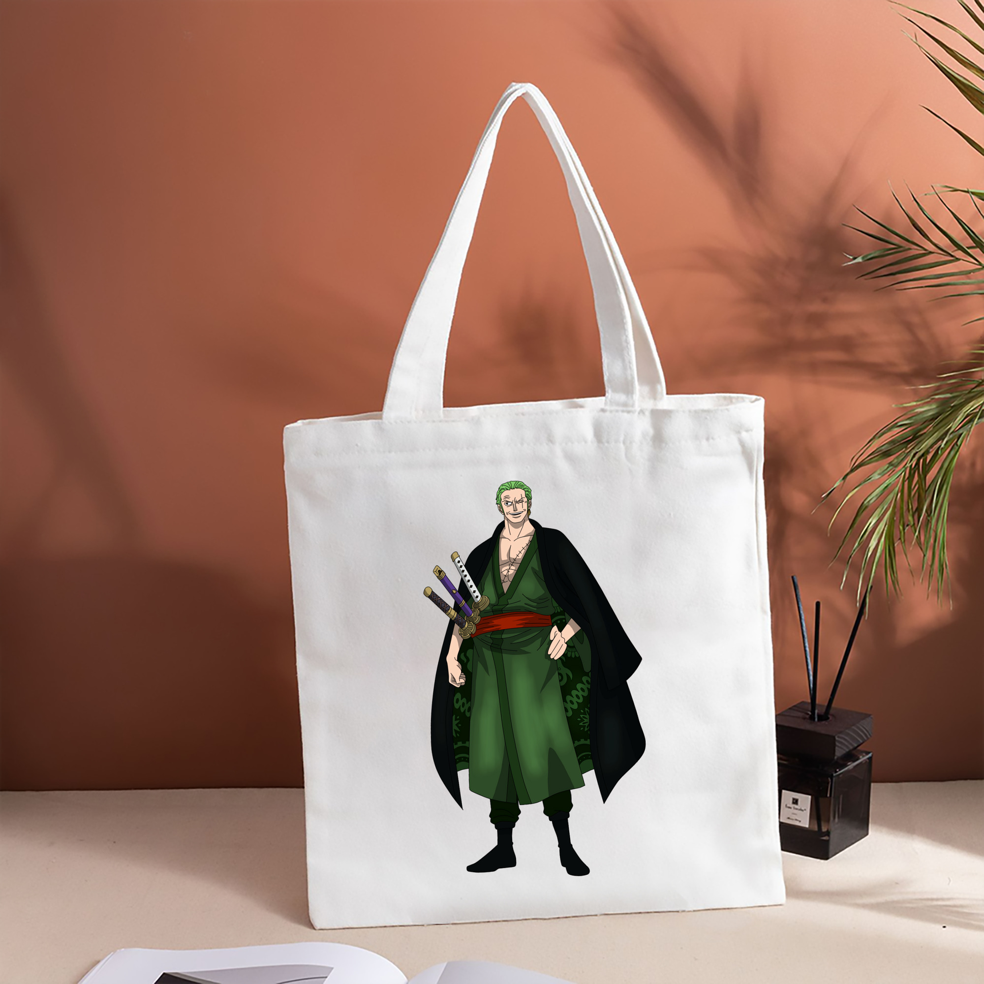 ワンピース ロロノア・ゾロ ONE PIECE Roronoa Zoro 縦型キャンバス生地手提げバッグ　トートバッグ