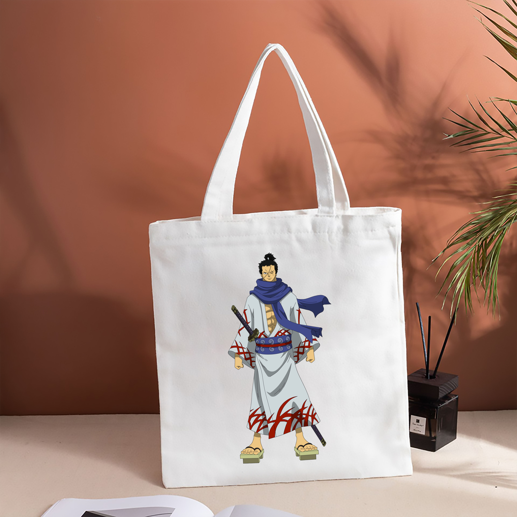 ワンピース ロロノア・ゾロ ONE PIECE Roronoa Zoro 縦型キャンバス生地手提げバッグ　トートバッグ