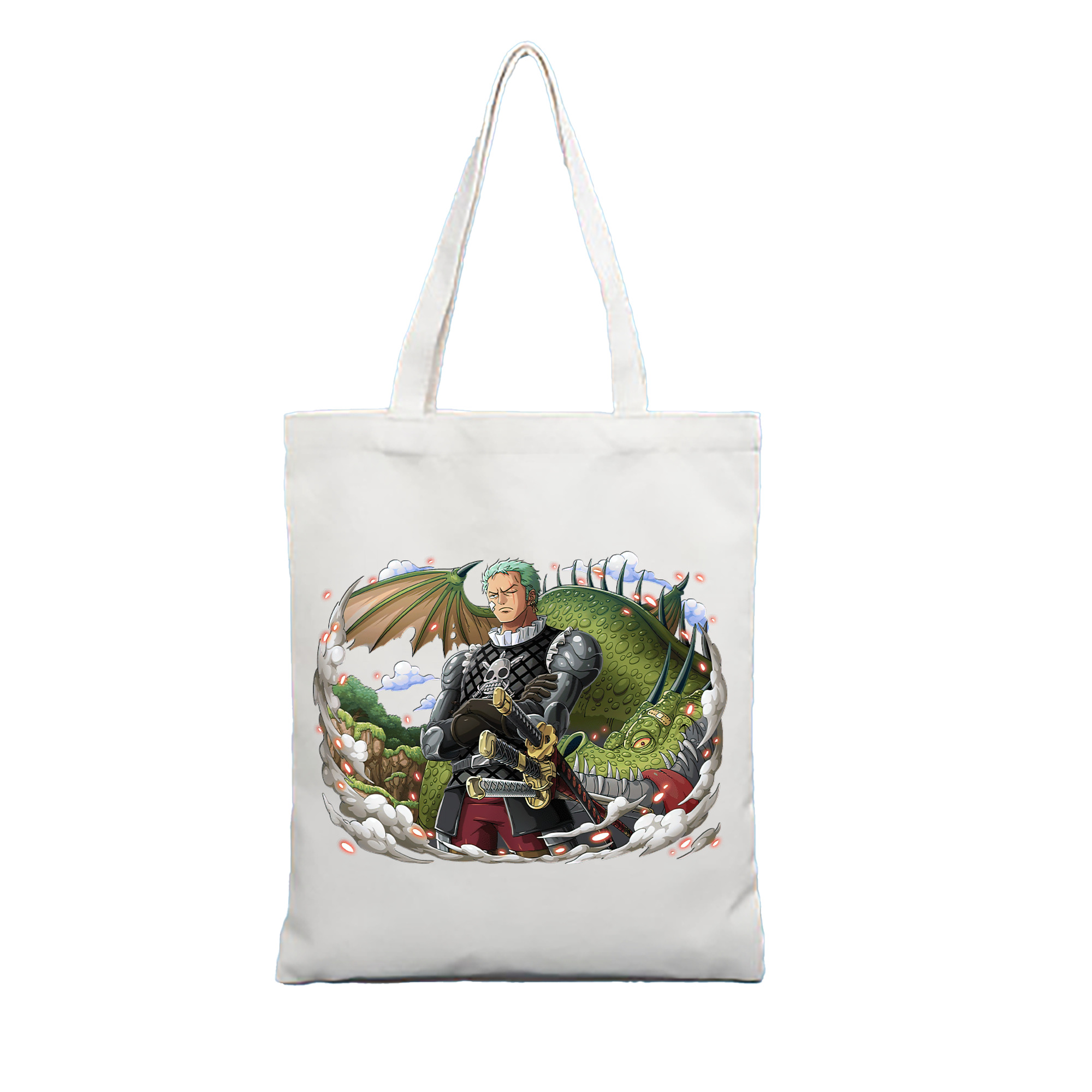 ワンピース ロロノア・ゾロ ONE PIECE Roronoa Zoro 縦型キャンバス生地手提げバッグ　トートバッグ