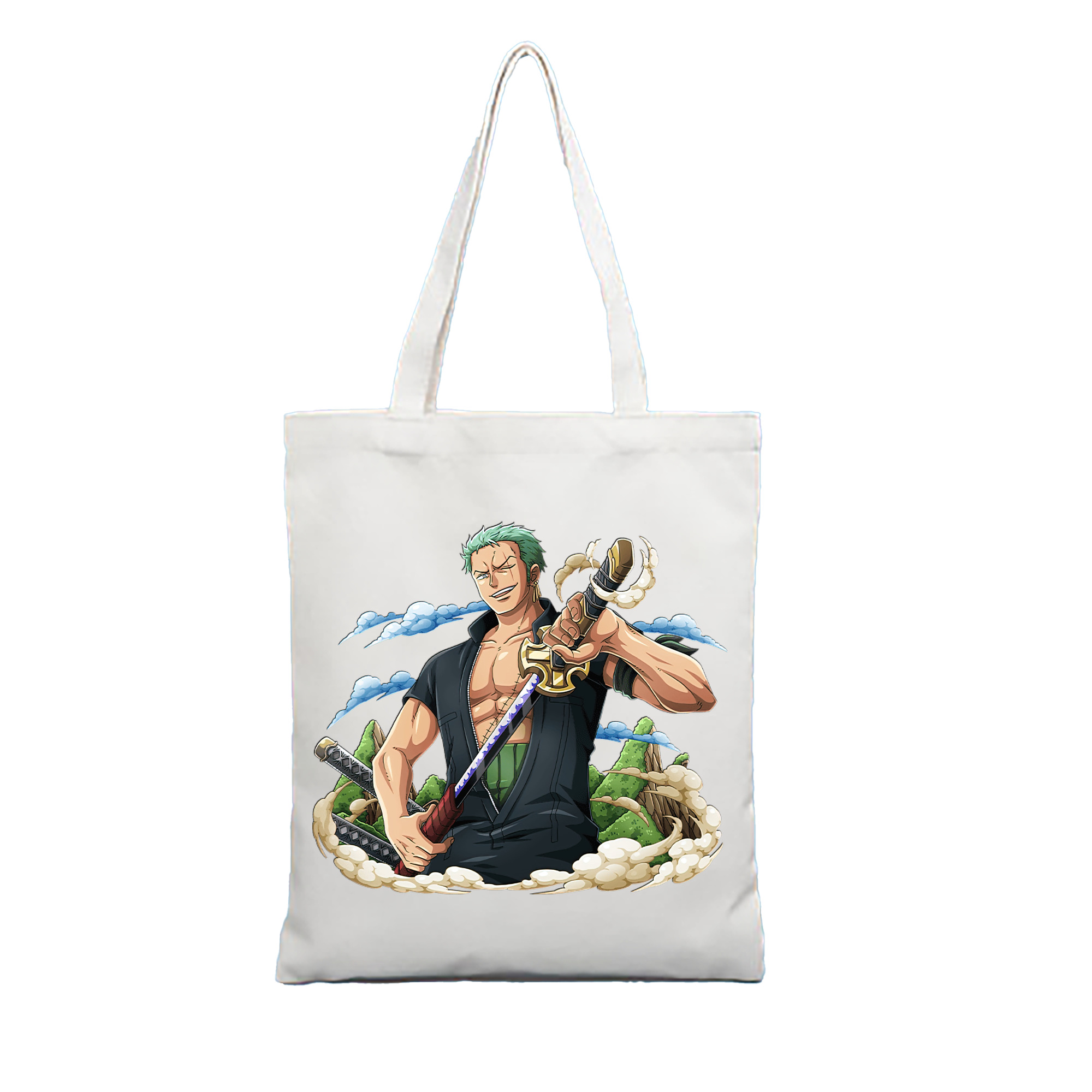 （画像用） ワンピース ロロノア・ゾロ ONE PIECE Roronoa Zoro 縦型キャンバス生地手提げバッグ　トートバッグ