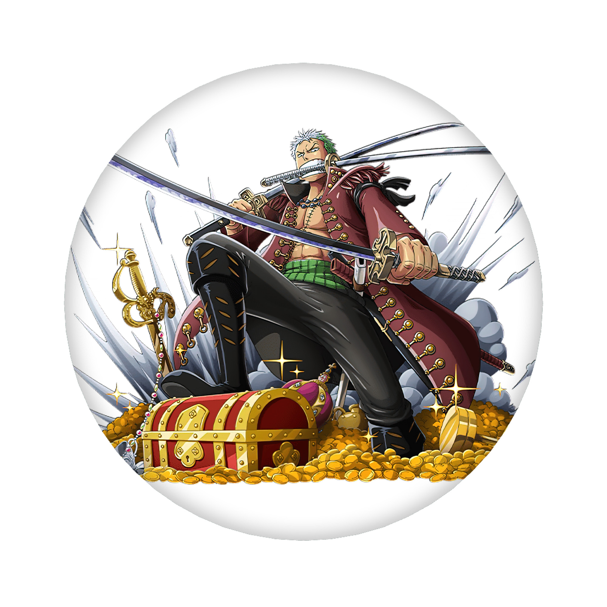 （画像用） ワンピース ロロノア・ゾロ ONE PIECE Roronoa Zoro 6cm 缶バッジ 複数セット