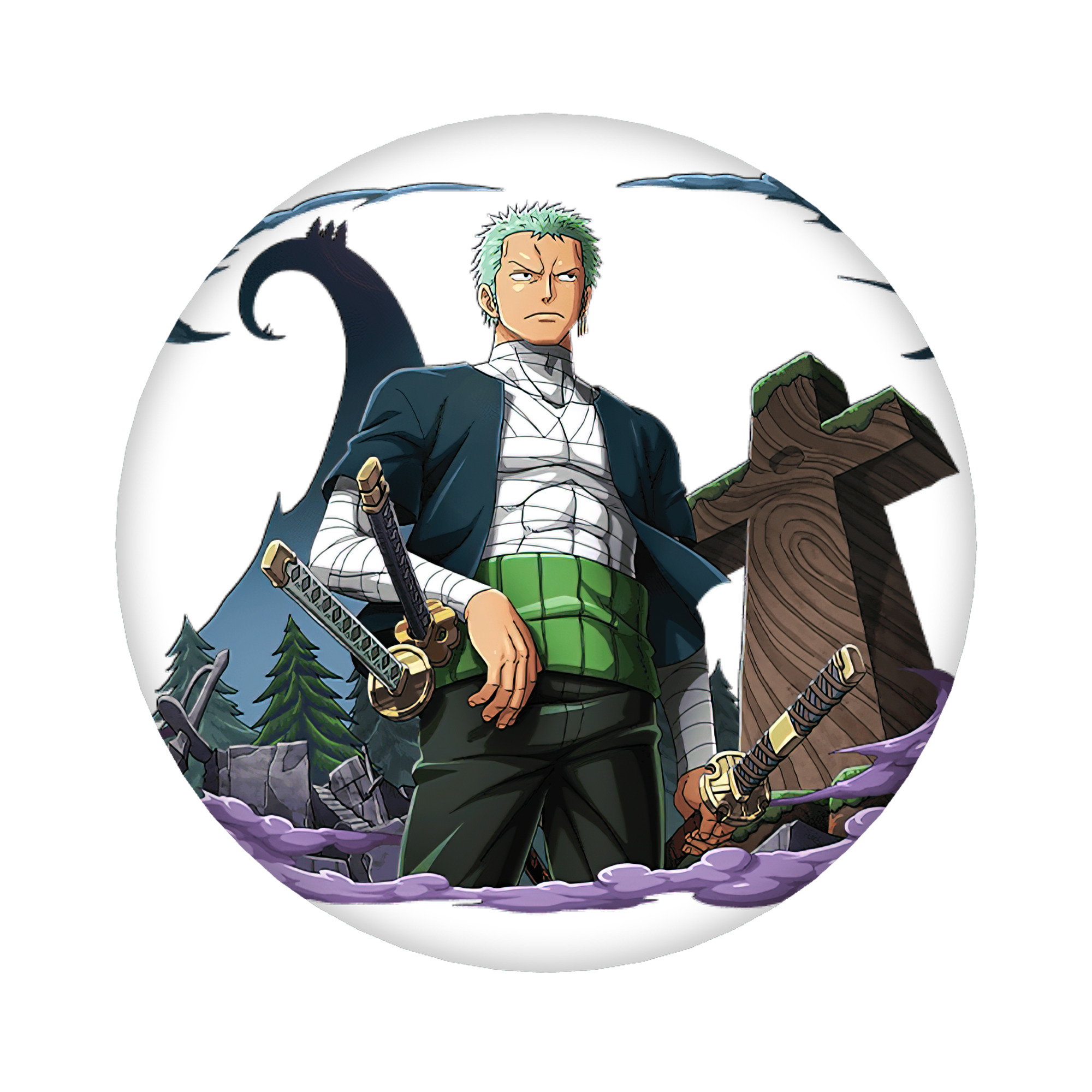 （画像用） ワンピース ロロノア・ゾロ ONE PIECE Roronoa Zoro 6cm 缶バッジ 複数セット