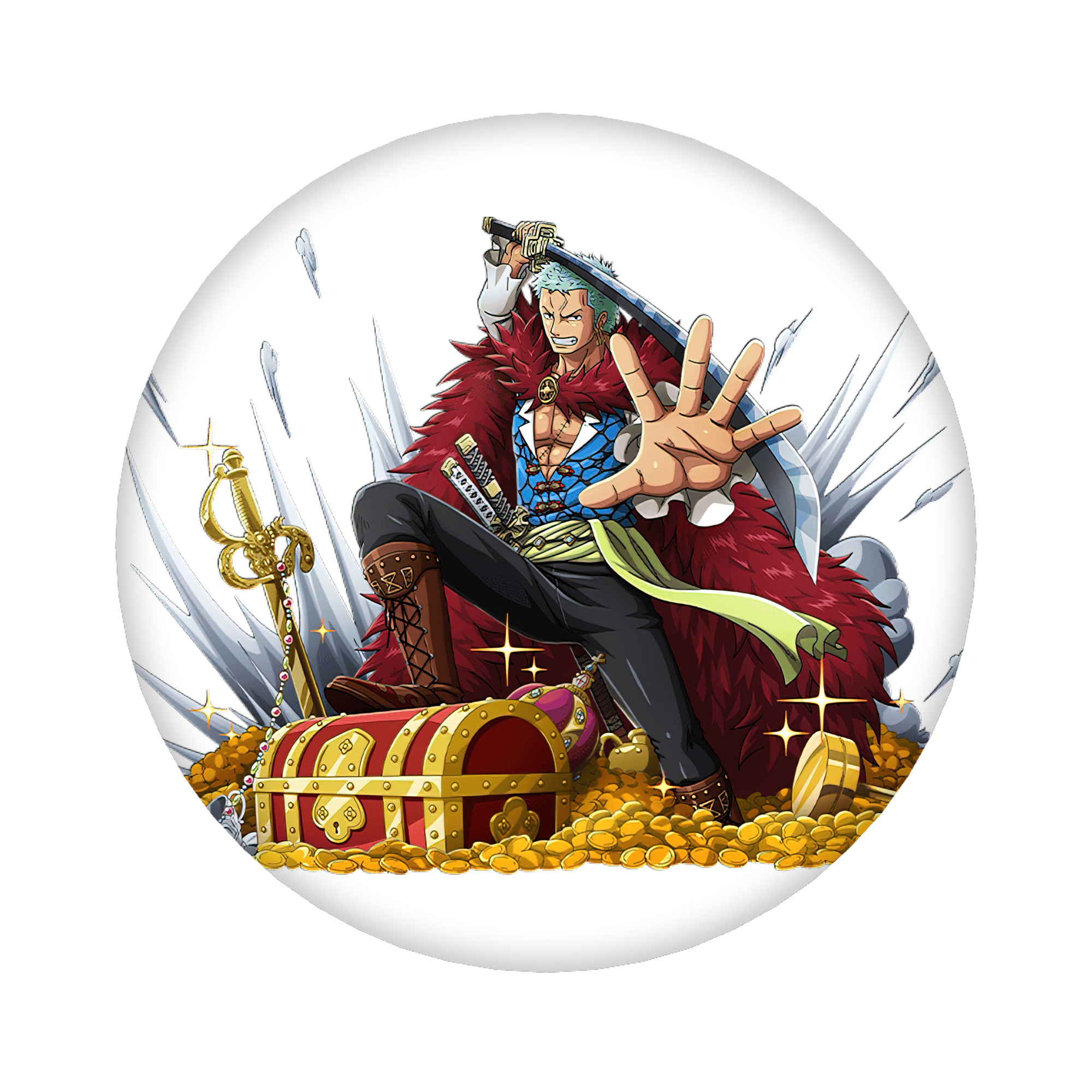 （画像用） ワンピース ロロノア・ゾロ ONE PIECE Roronoa Zoro 6cm 缶バッジ 複数セット