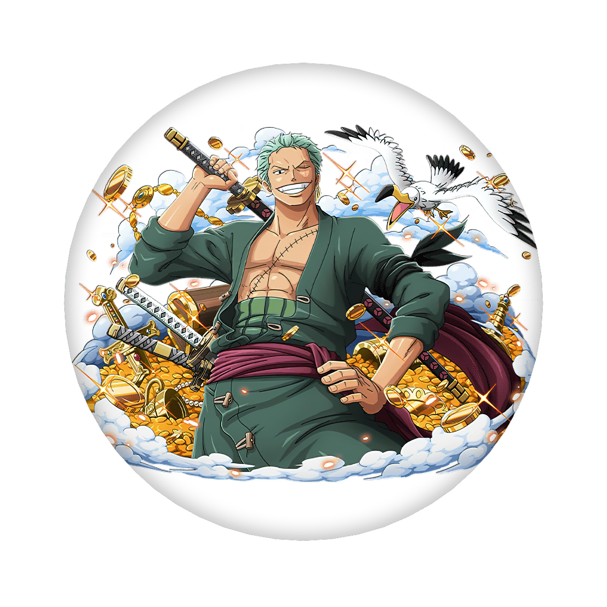 （画像用） ワンピース ロロノア・ゾロ ONE PIECE Roronoa Zoro 6cm 缶バッジ 複数セット
