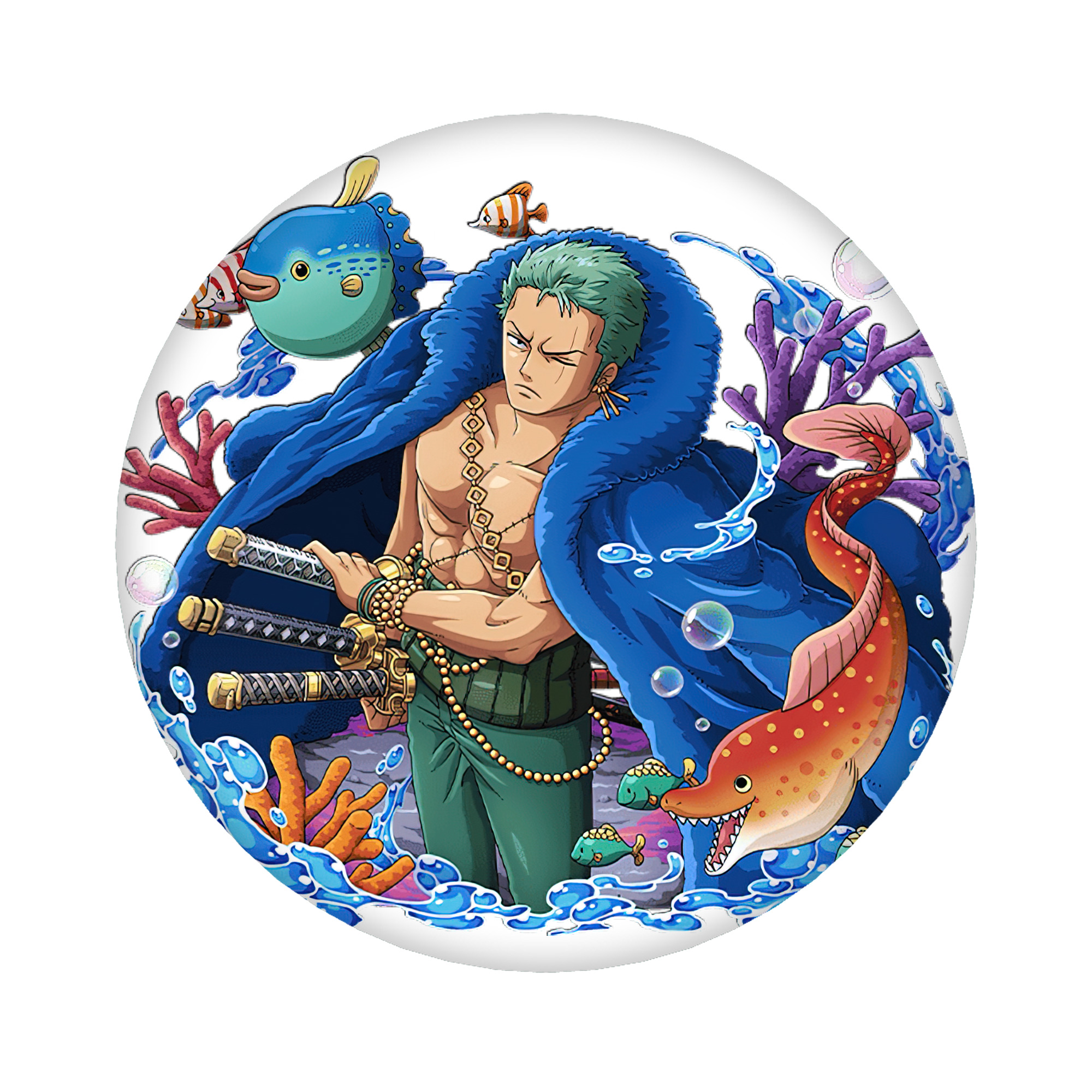 （画像用） ワンピース ロロノア・ゾロ ONE PIECE Roronoa Zoro 6cm 缶バッジ 複数セット