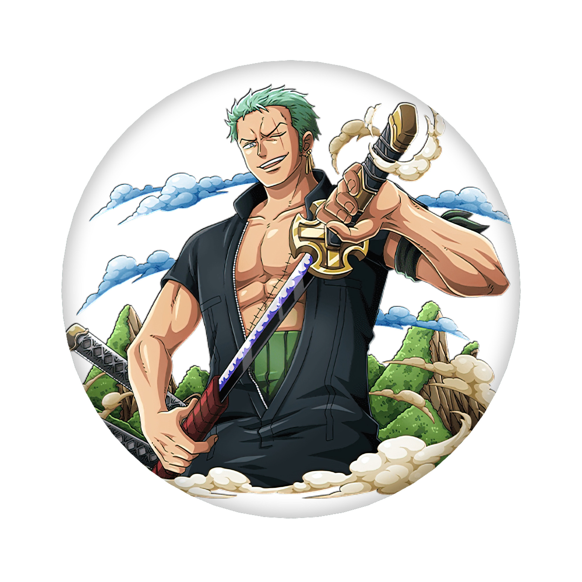 （画像用） ワンピース ロロノア・ゾロ ONE PIECE Roronoa Zoro 6cm 缶バッジ 複数セット