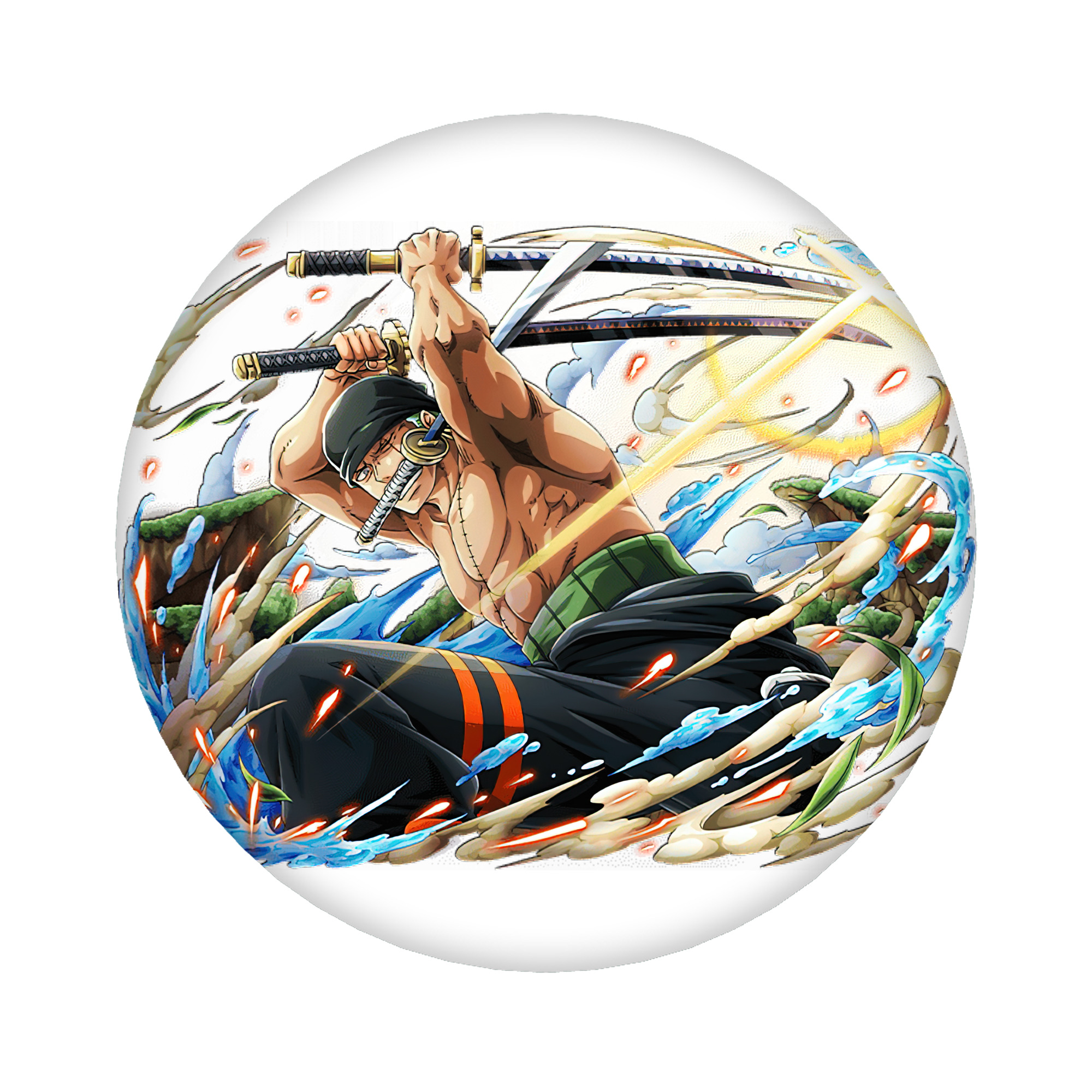 （画像用） ワンピース ロロノア・ゾロ ONE PIECE Roronoa Zoro 6cm 缶バッジ 複数セット