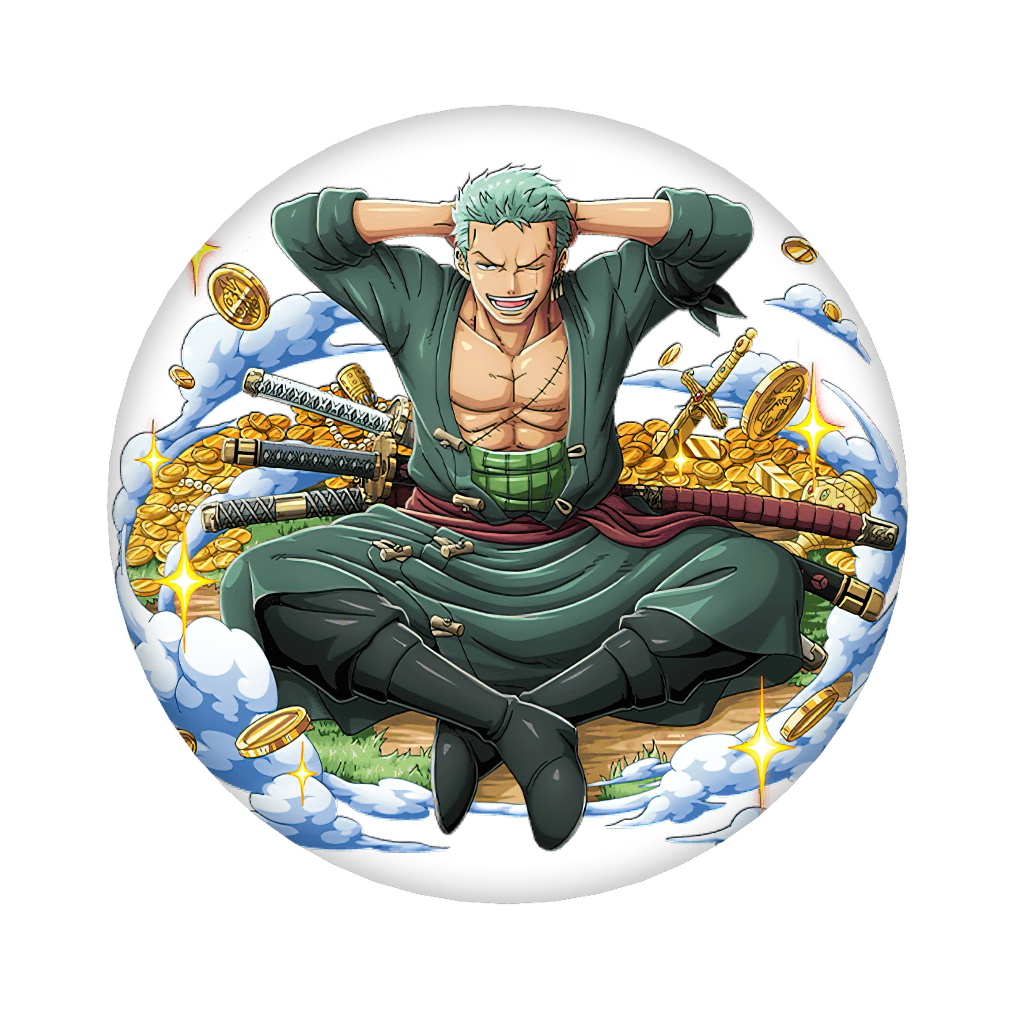 （画像用） ワンピース ロロノア・ゾロ ONE PIECE Roronoa Zoro 6cm 缶バッジ 複数セット