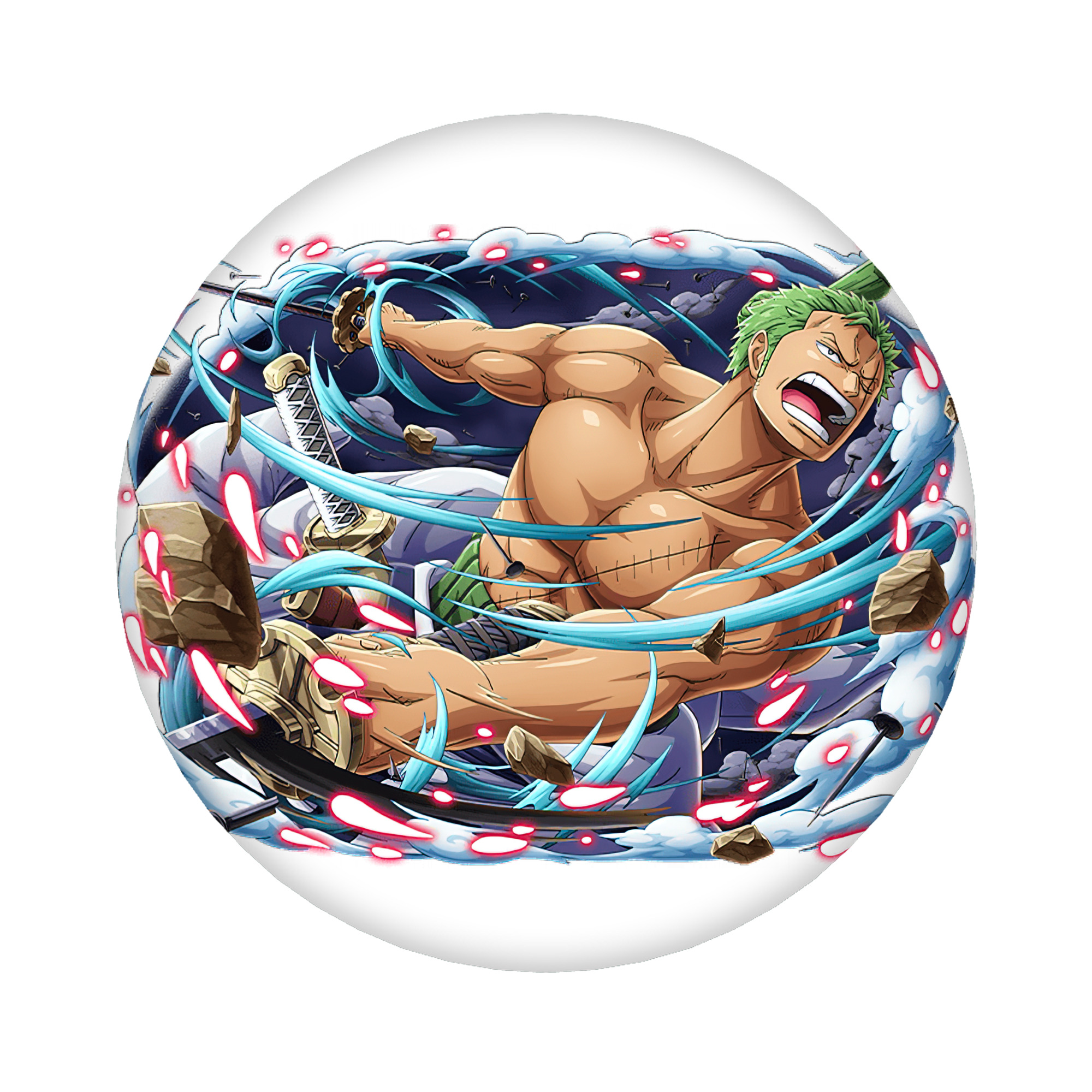 （画像用） ワンピース ロロノア・ゾロ ONE PIECE Roronoa Zoro 6cm 缶バッジ 複数セット