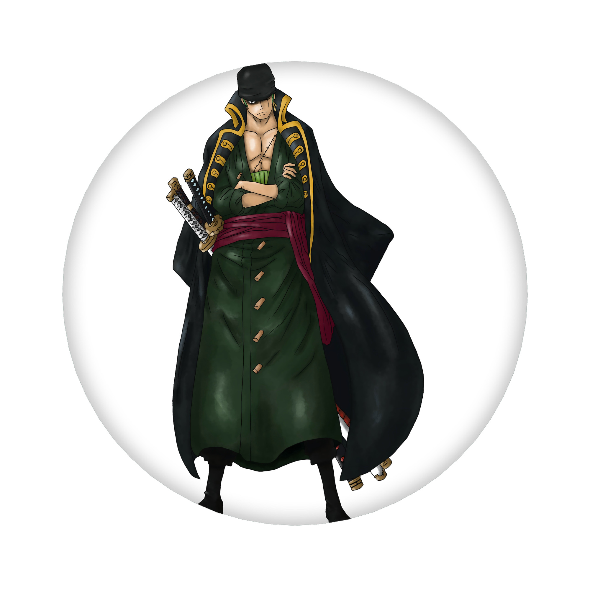 （画像用） ワンピース ロロノア・ゾロ ONE PIECE Roronoa Zoro 6cm 缶バッジ 複数セット