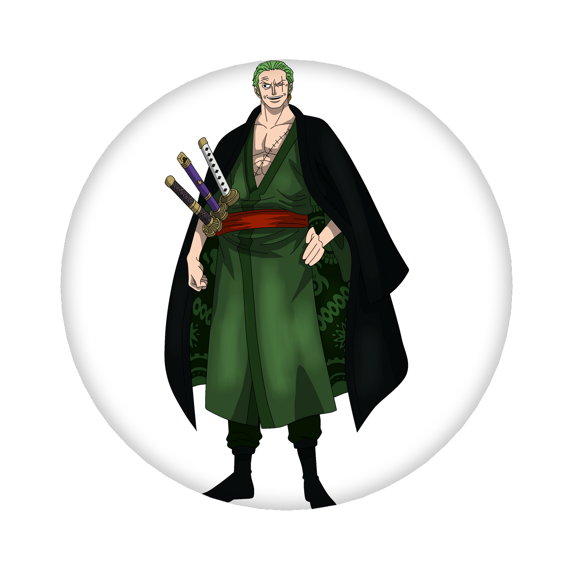 （画像用） ワンピース ロロノア・ゾロ ONE PIECE Roronoa Zoro 6cm 缶バッジ 複数セット