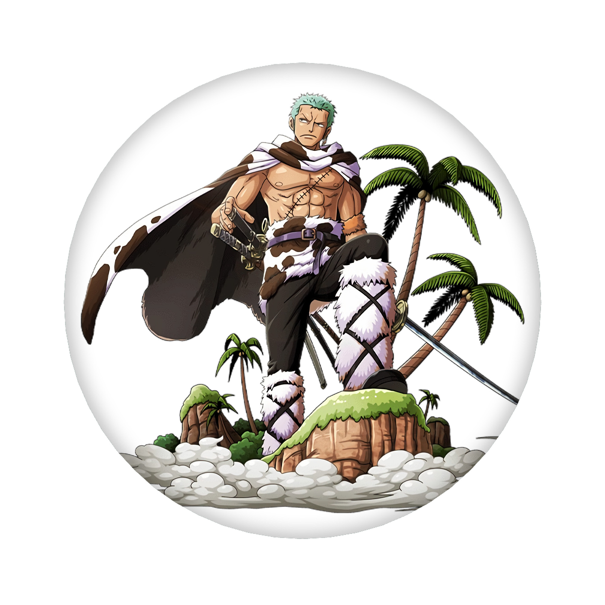 （画像用） ワンピース ロロノア・ゾロ ONE PIECE Roronoa Zoro 6cm 缶バッジ 複数セット