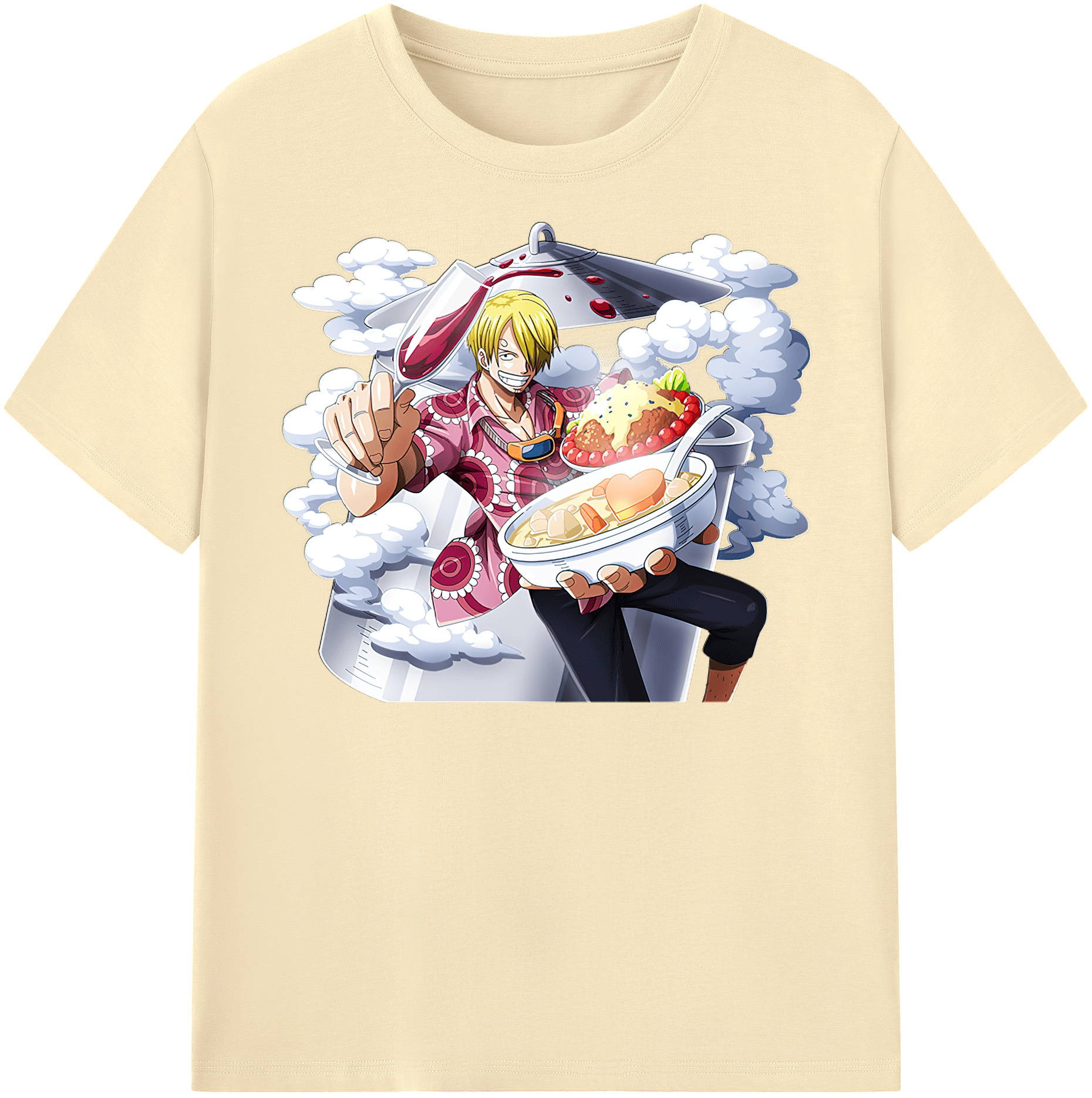 ワンピース サンジ ONE PIECE Sanji 綿100％半袖Tシャツ（フロントプリント）