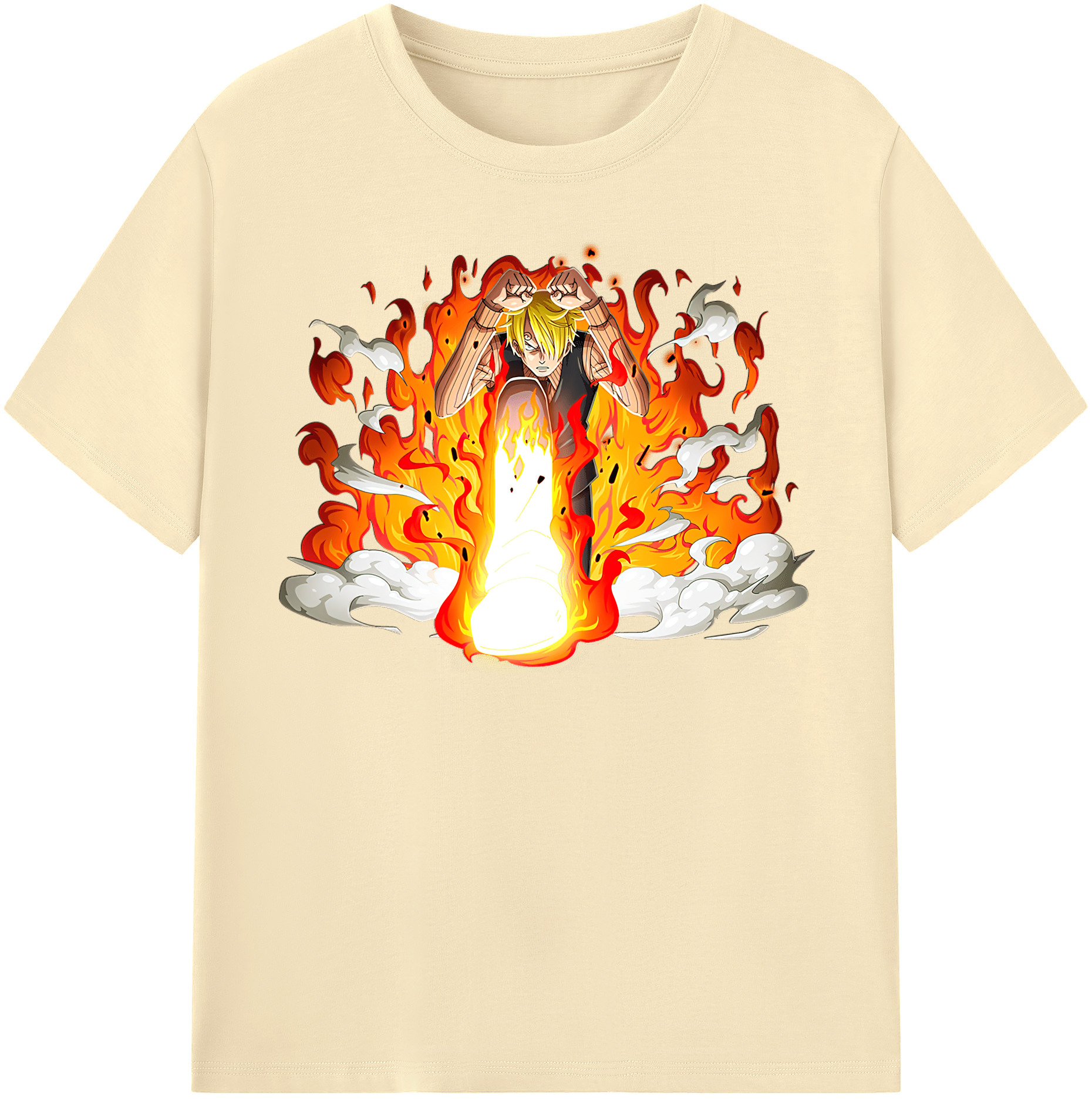 ワンピース サンジ ONE PIECE Sanji 綿100％半袖Tシャツ（フロントプリント）