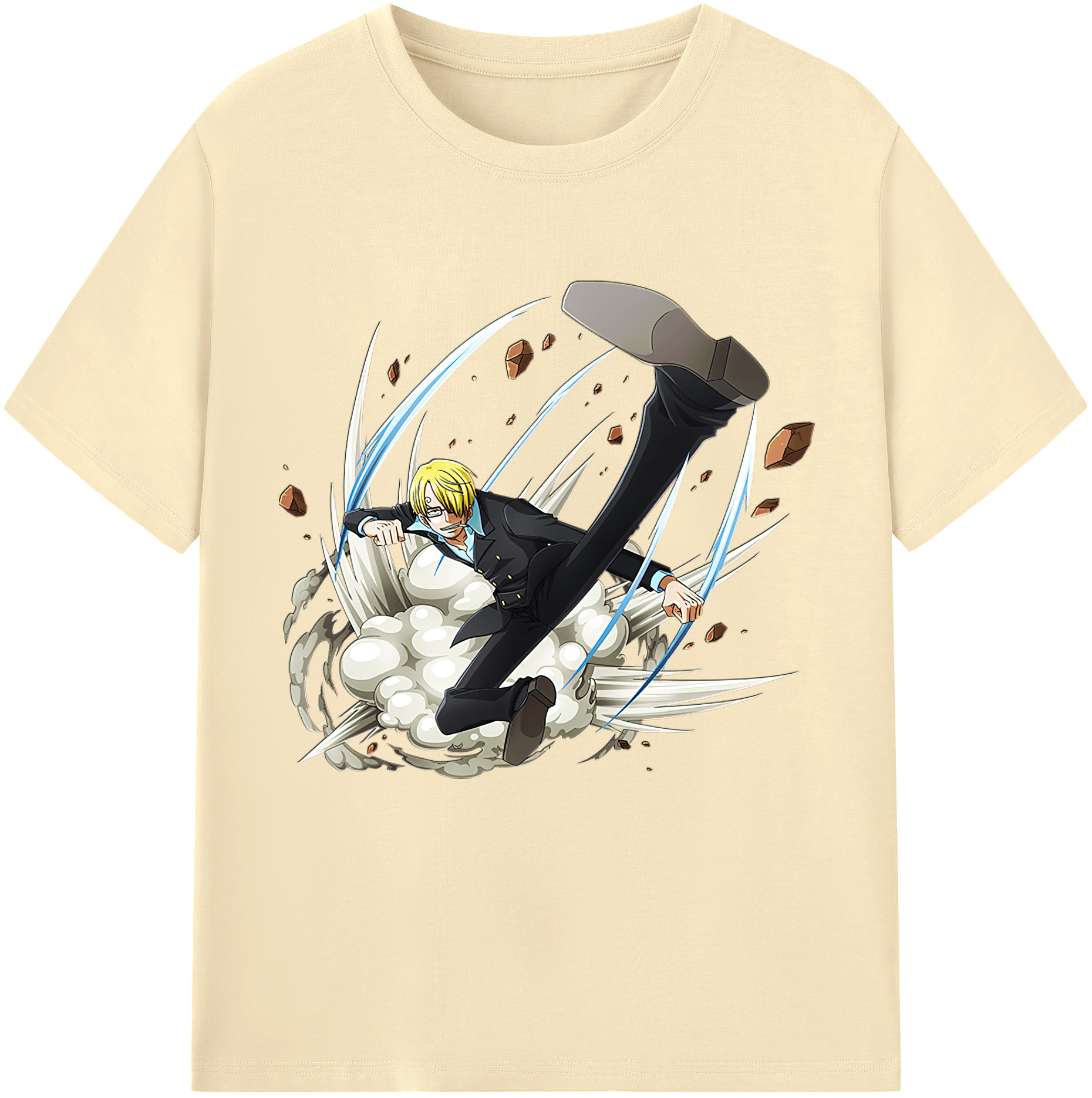 ワンピース サンジ ONE PIECE Sanji 綿100％半袖Tシャツ（フロントプリント）