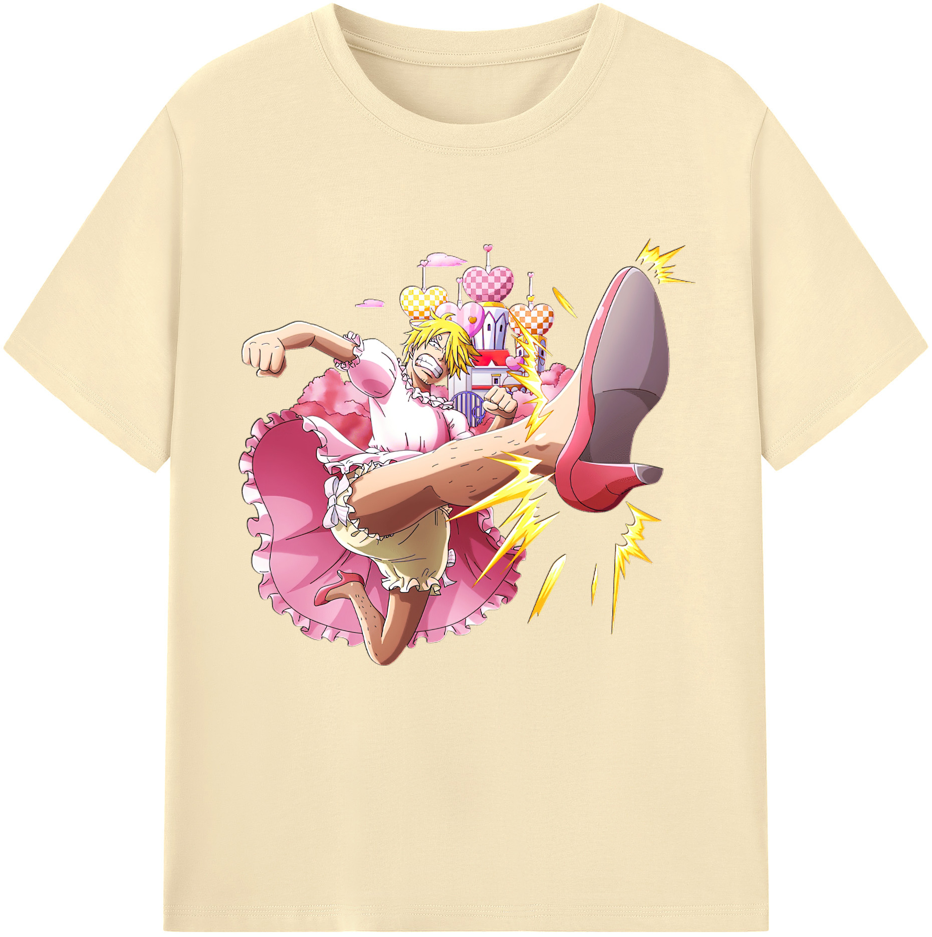 ワンピース サンジ ONE PIECE Sanji 綿100％半袖Tシャツ（フロントプリント）