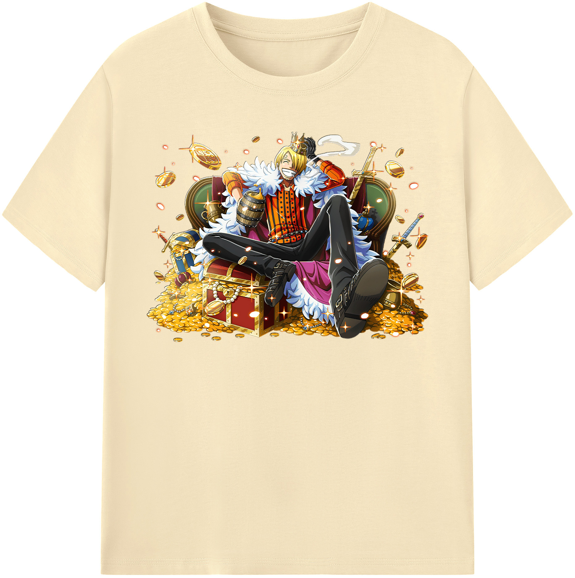 ワンピース サンジ ONE PIECE Sanji 綿100％半袖Tシャツ（フロントプリント）