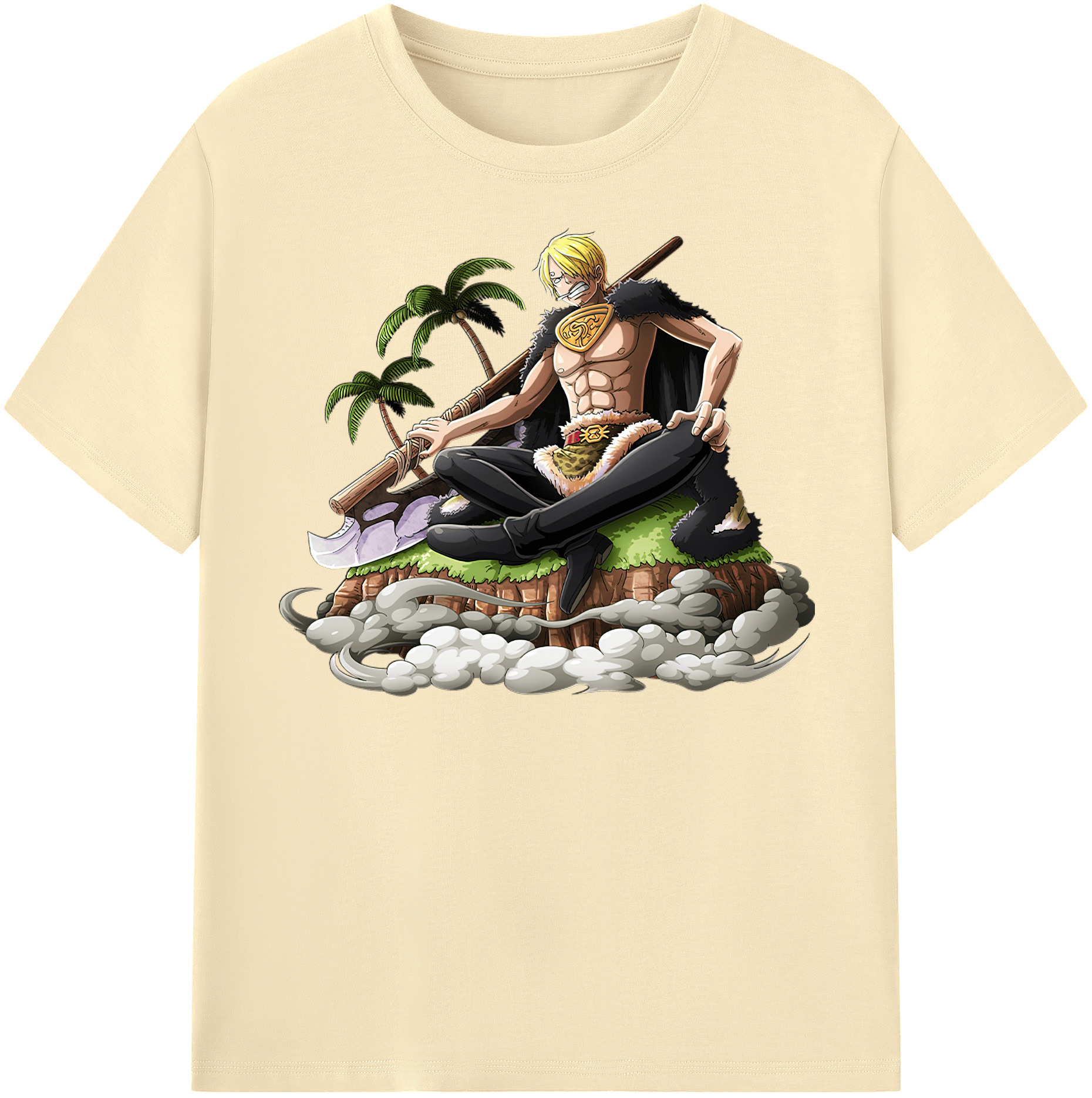 ワンピース サンジ ONE PIECE Sanji 綿100％半袖Tシャツ（フロントプリント）
