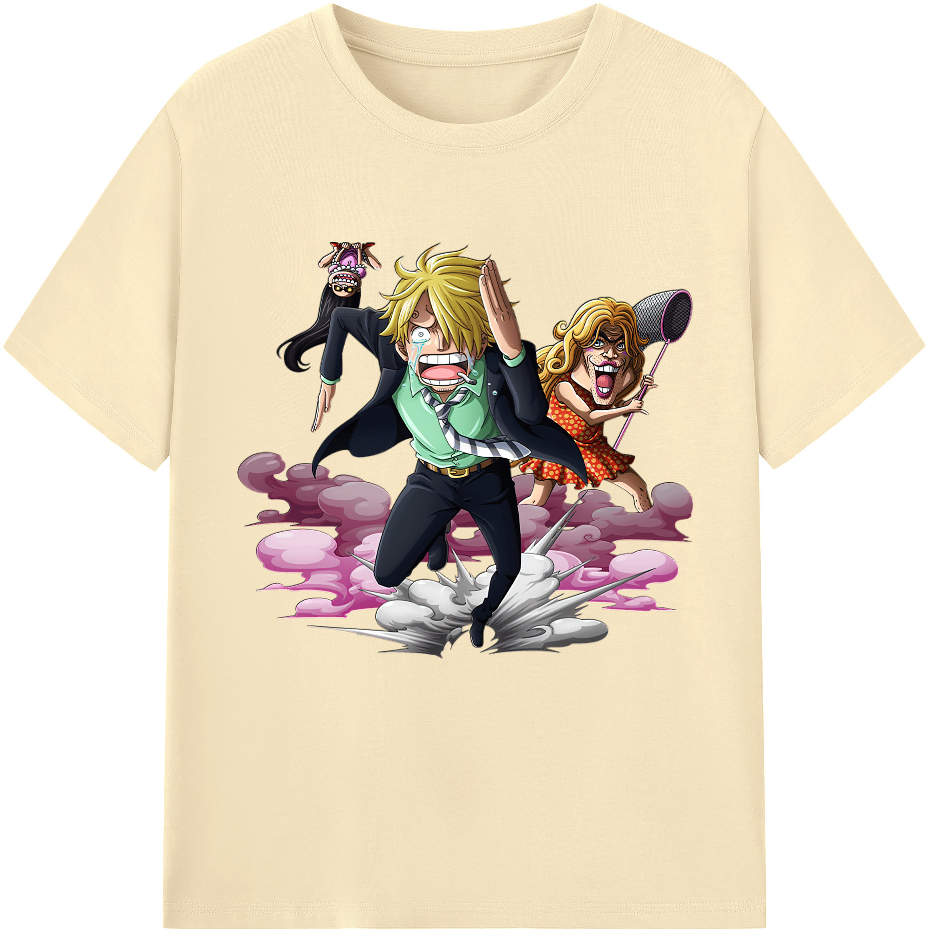 ワンピース サンジ ONE PIECE Sanji 綿100％半袖Tシャツ（フロントプリント）