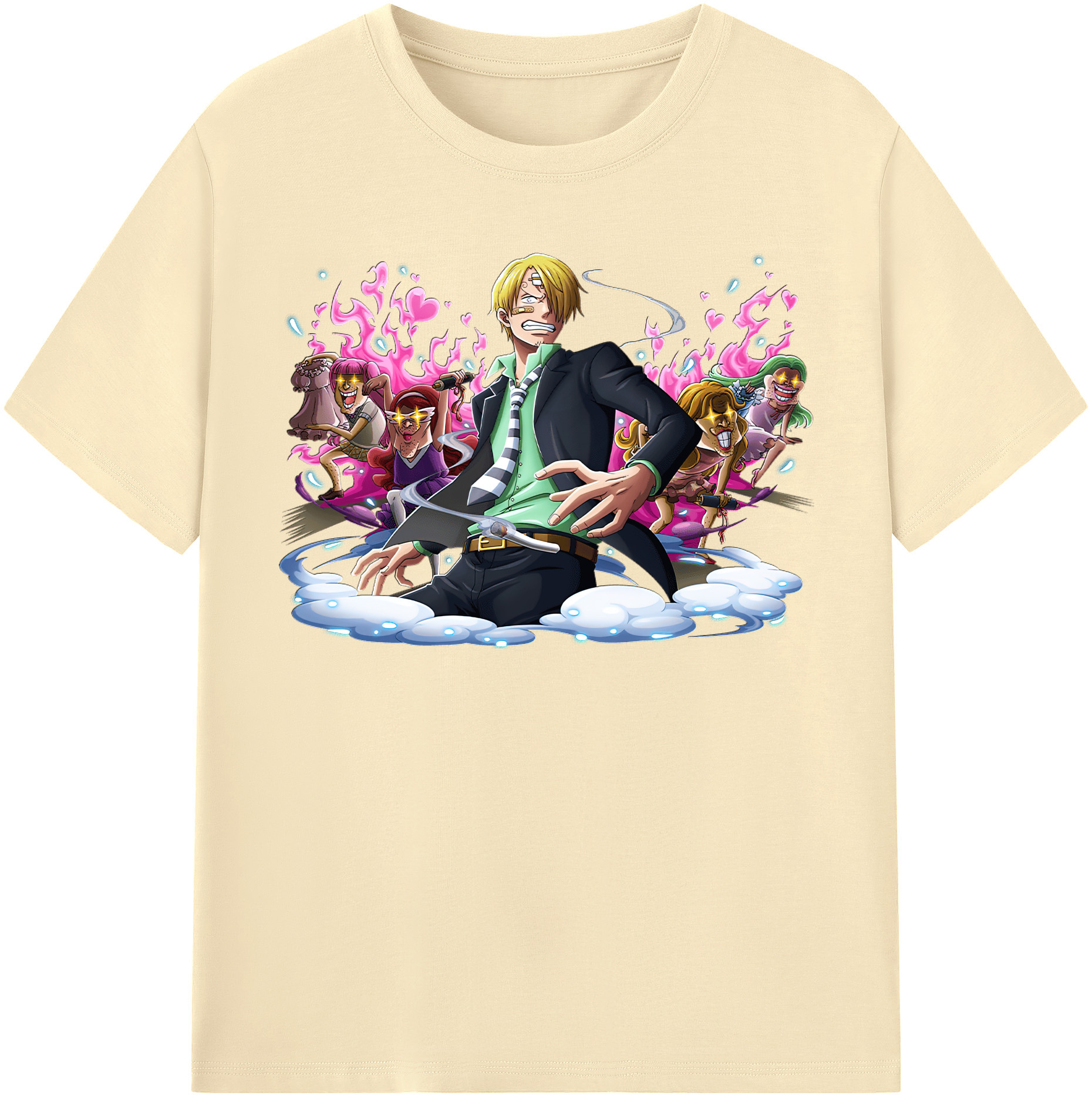 ワンピース サンジ ONE PIECE Sanji 綿100％半袖Tシャツ（フロントプリント）
