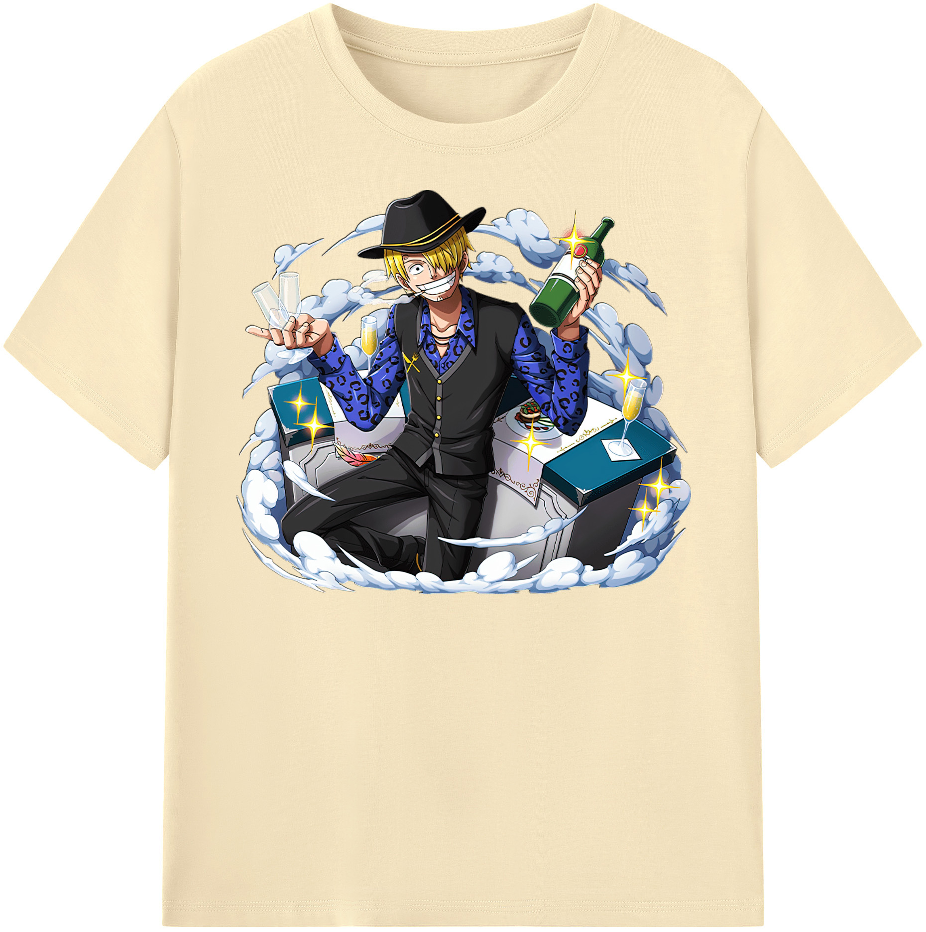 ワンピース サンジ ONE PIECE Sanji 綿100％半袖Tシャツ（フロントプリント）