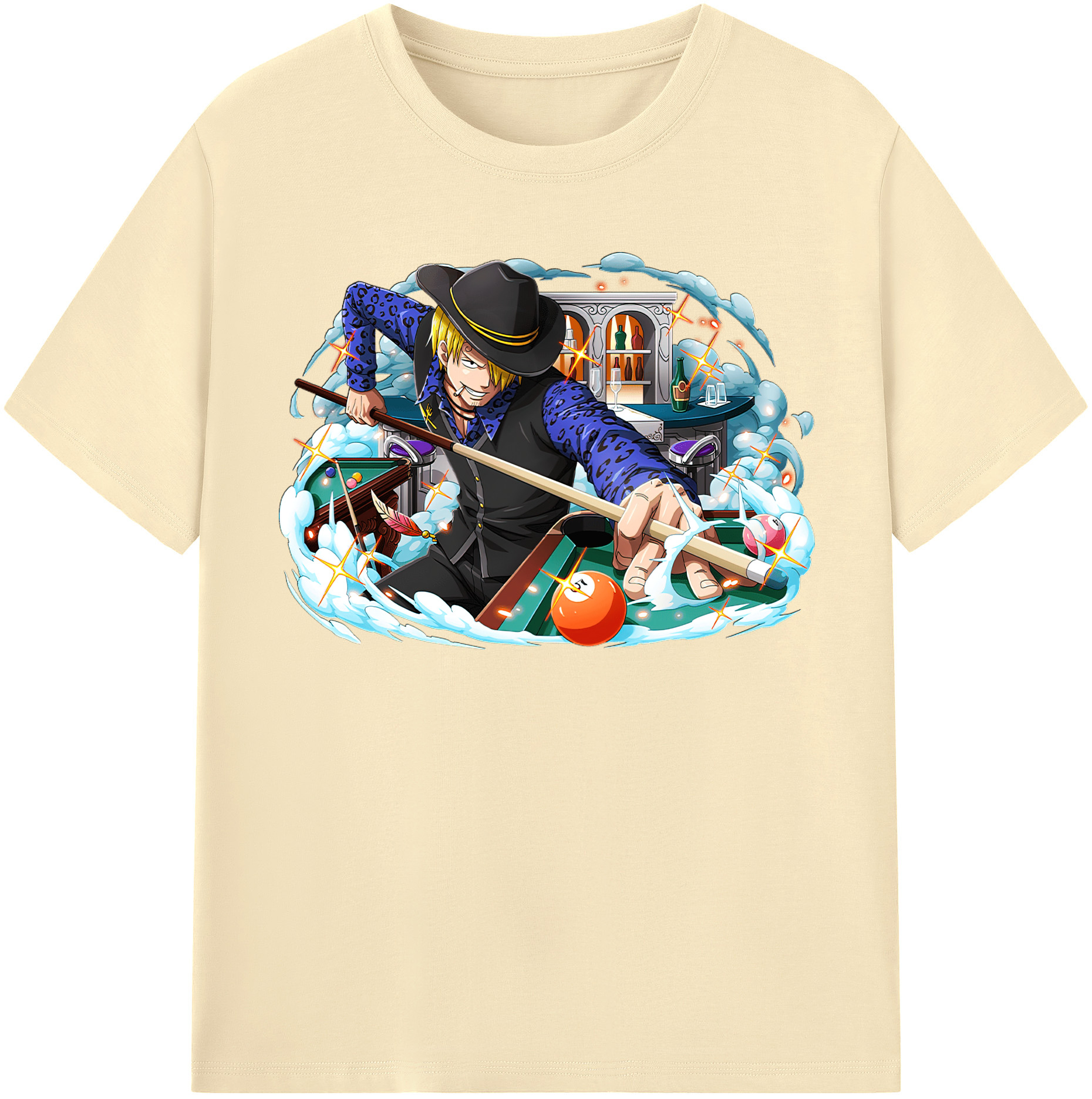 ワンピース サンジ ONE PIECE Sanji 綿100％半袖Tシャツ（フロントプリント）