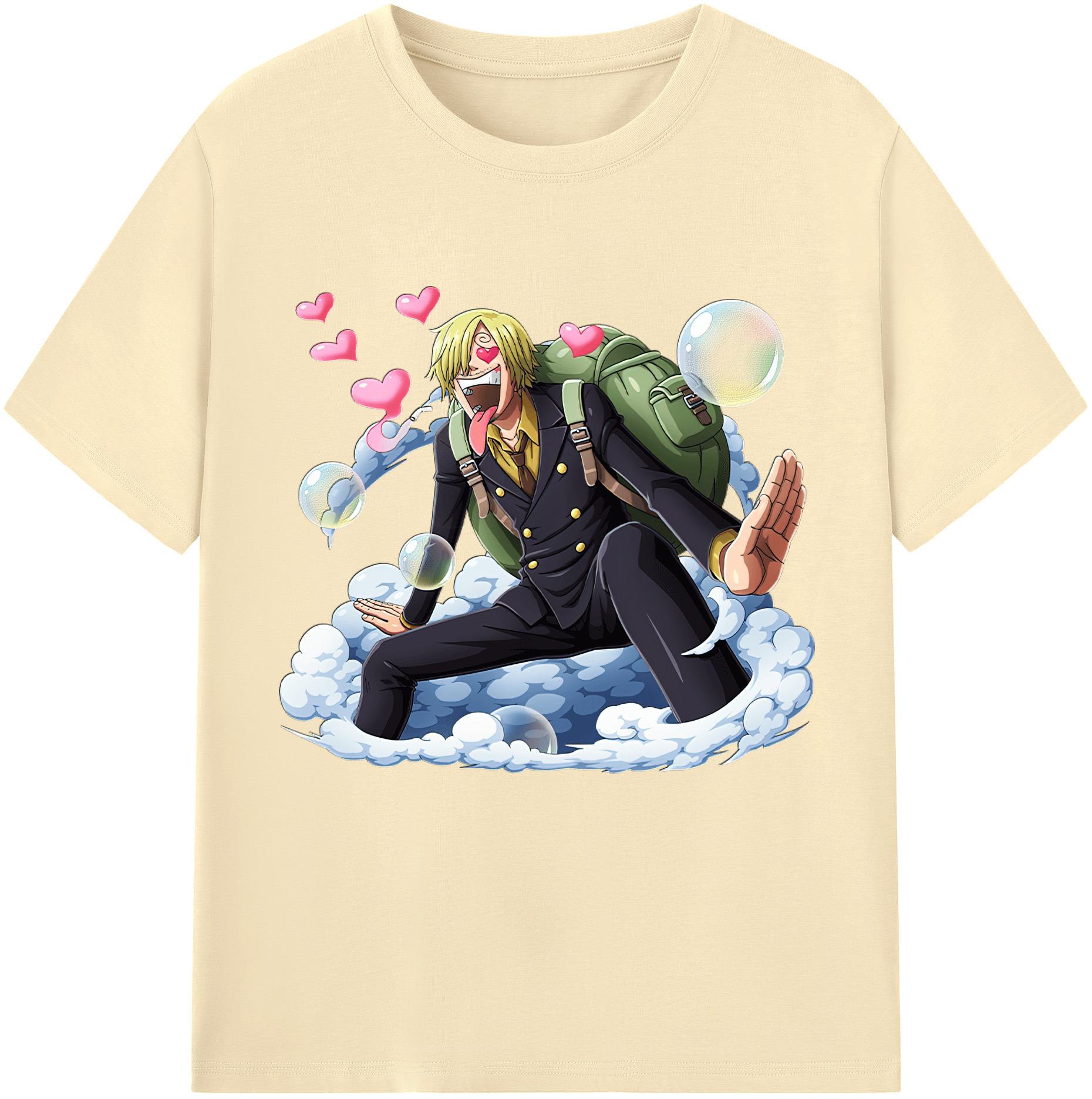 ワンピース サンジ ONE PIECE Sanji 綿100％半袖Tシャツ（フロントプリント）