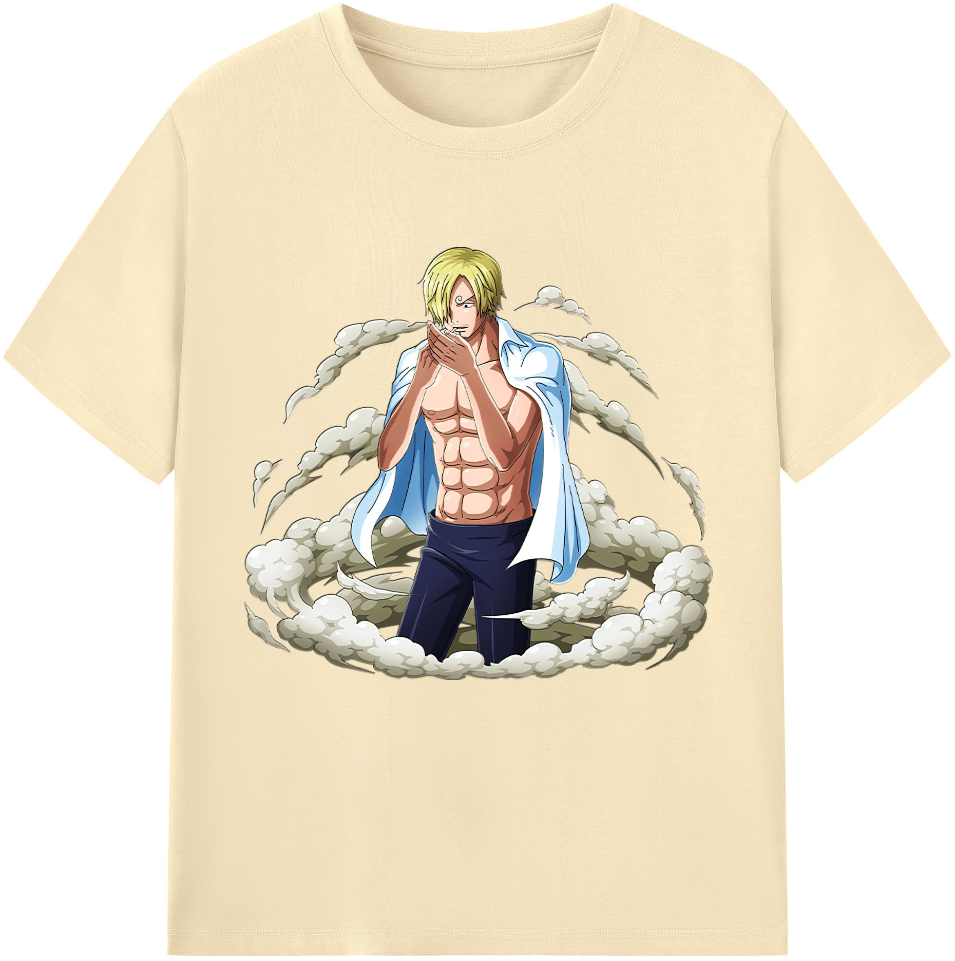 ワンピース サンジ ONE PIECE Sanji 綿100％半袖Tシャツ（フロントプリント）