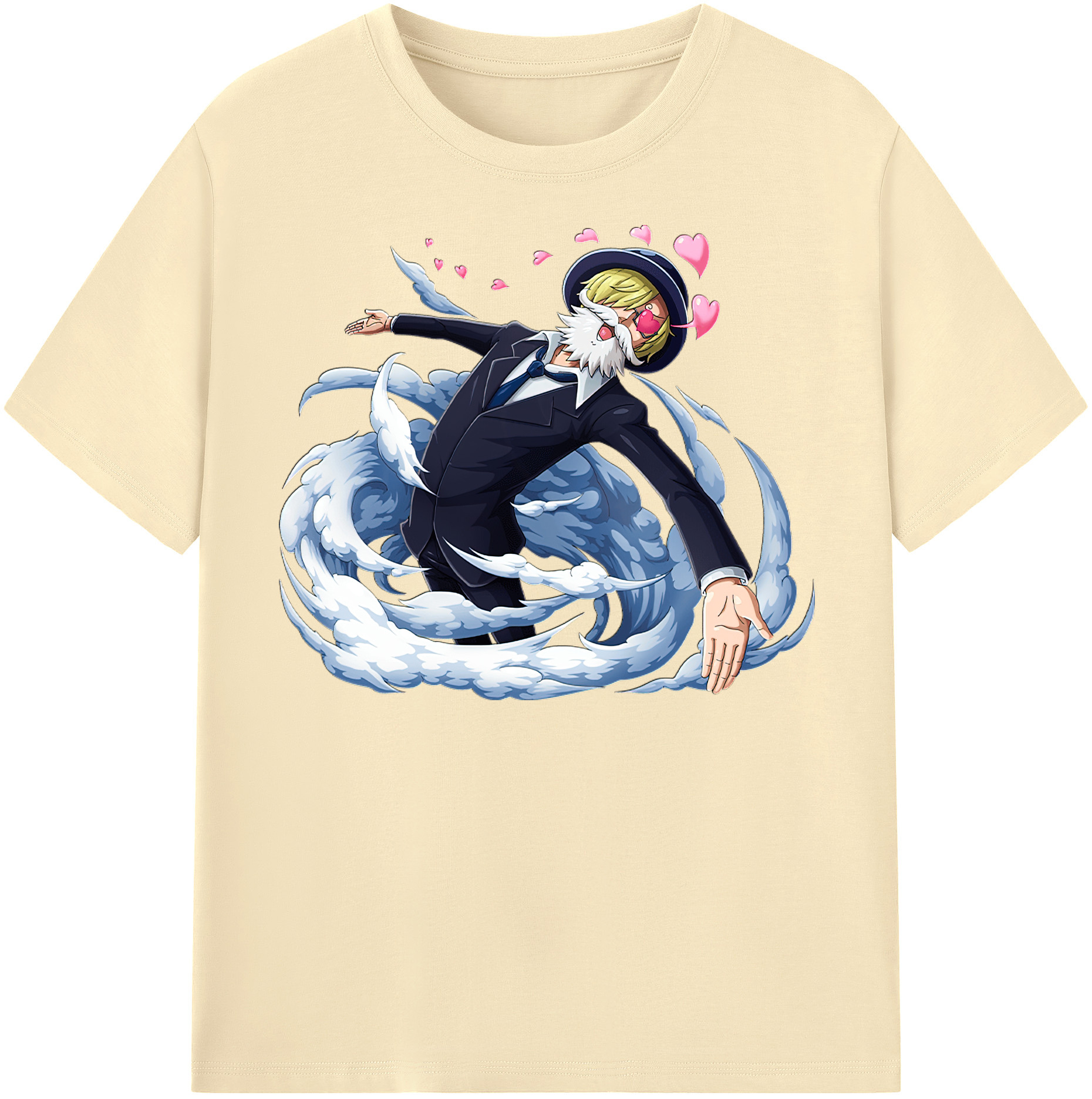 ワンピース サンジ ONE PIECE Sanji 綿100％半袖Tシャツ（フロントプリント）