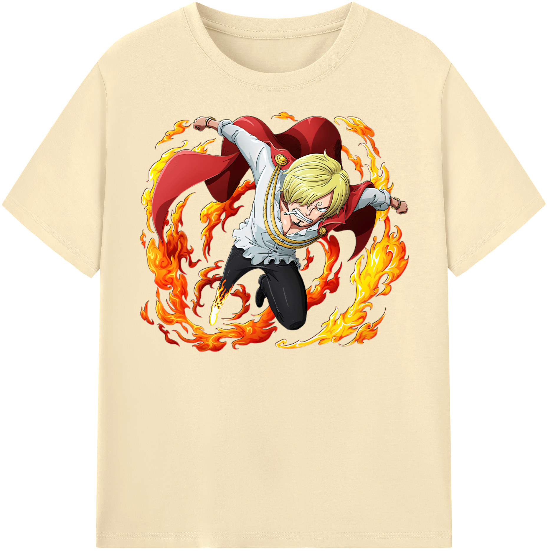 ワンピース サンジ ONE PIECE Sanji 綿100％半袖Tシャツ（フロントプリント）