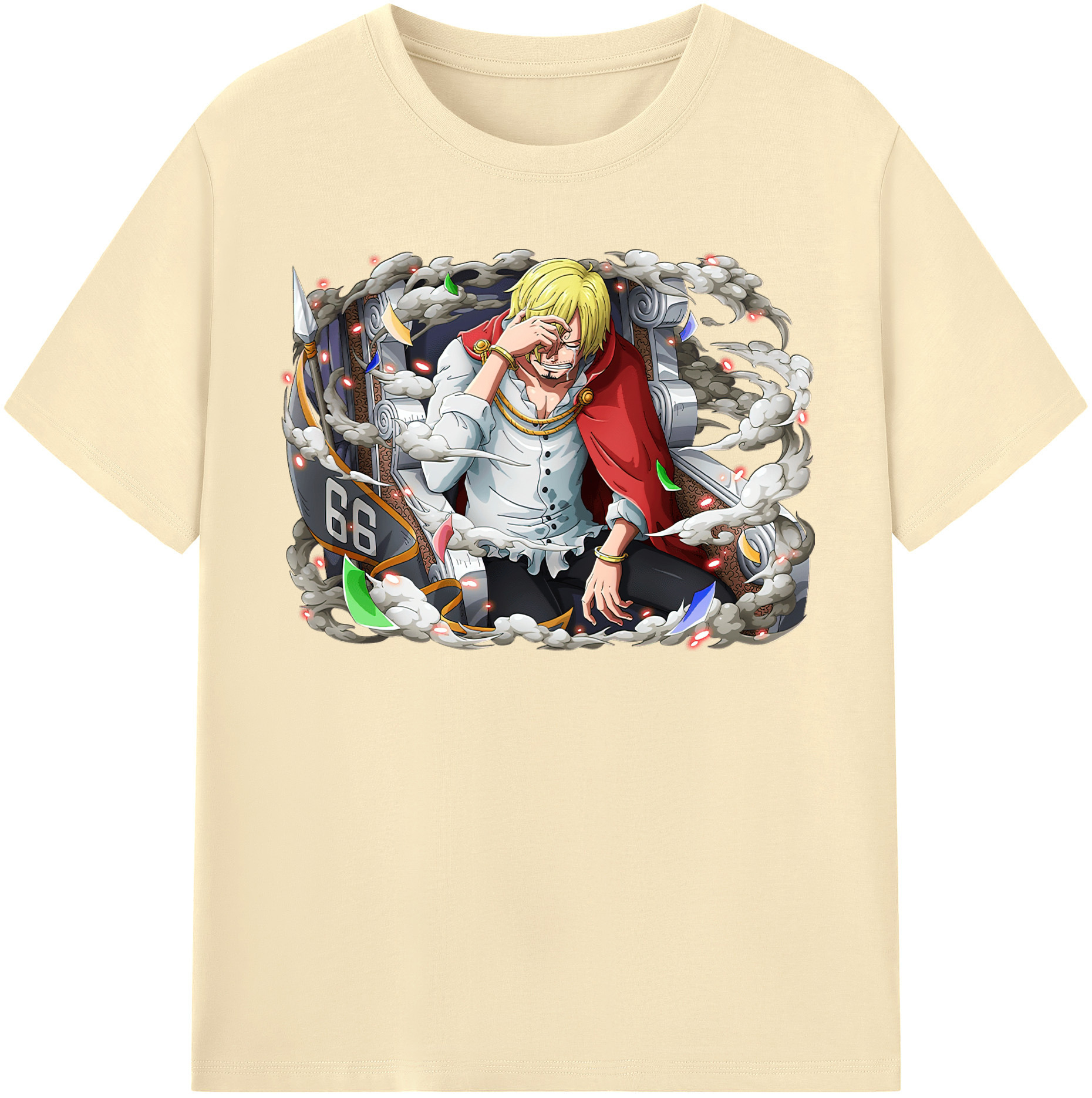 ワンピース サンジ ONE PIECE Sanji 綿100％半袖Tシャツ（フロントプリント）