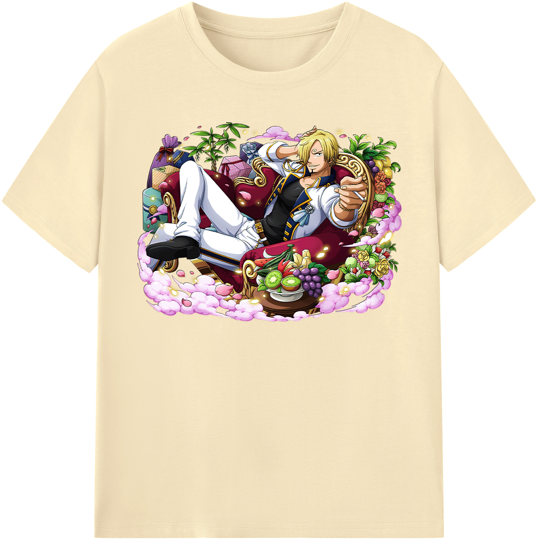ワンピース サンジ ONE PIECE Sanji 綿100％半袖Tシャツ（フロントプリント）