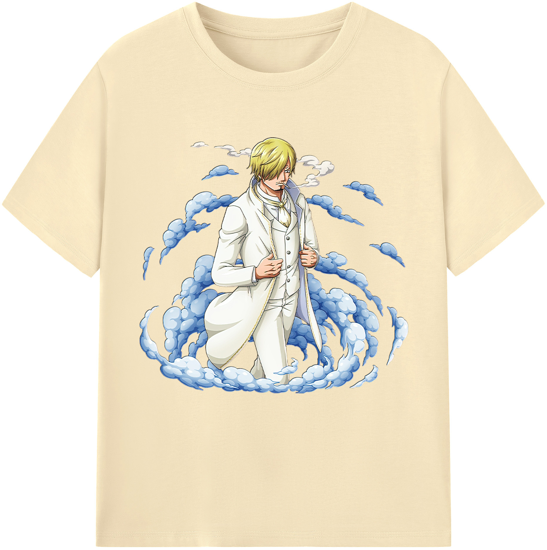 ワンピース サンジ ONE PIECE Sanji 綿100％半袖Tシャツ（フロントプリント）