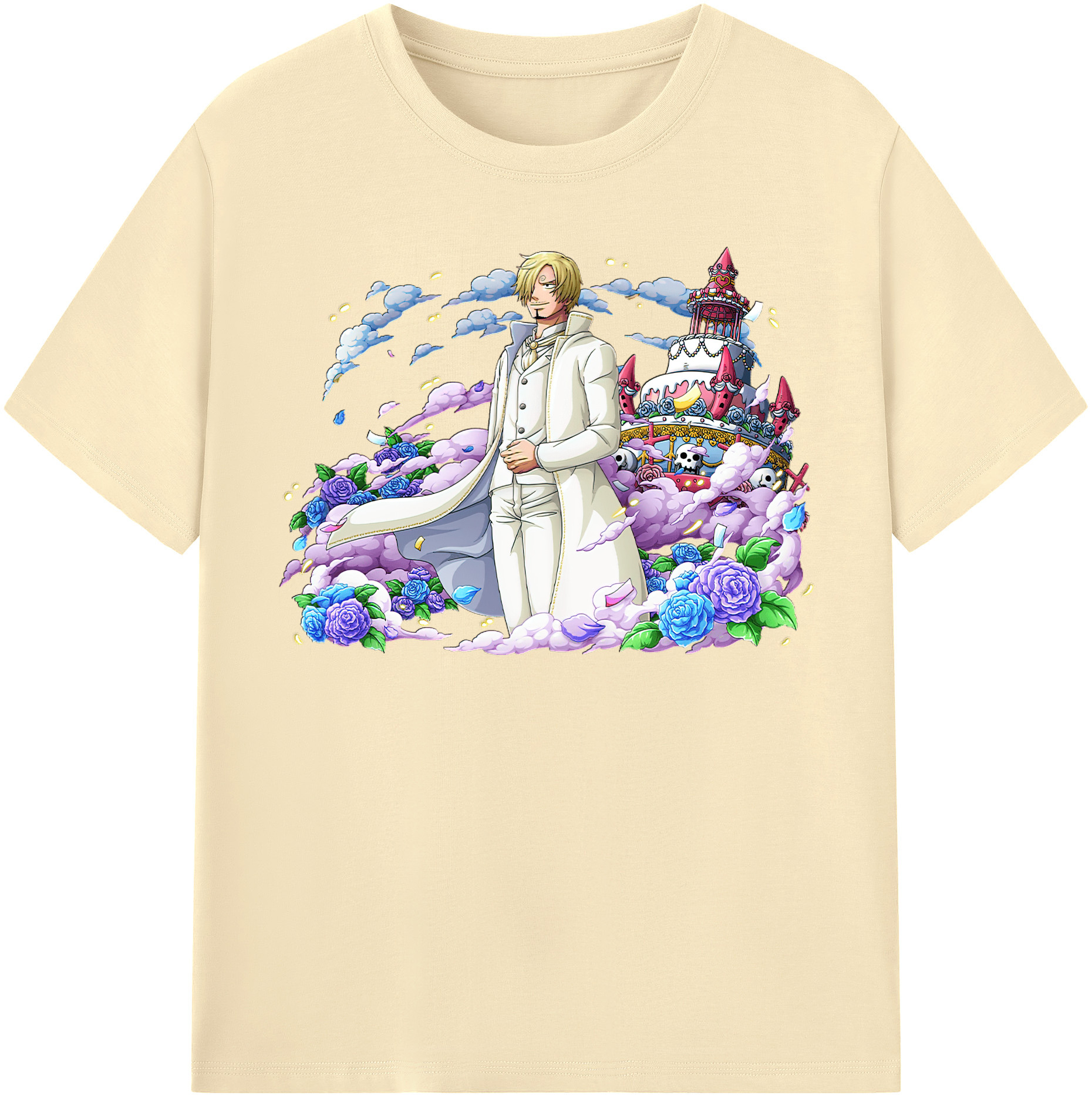 ワンピース サンジ ONE PIECE Sanji 綿100％半袖Tシャツ（フロントプリント）