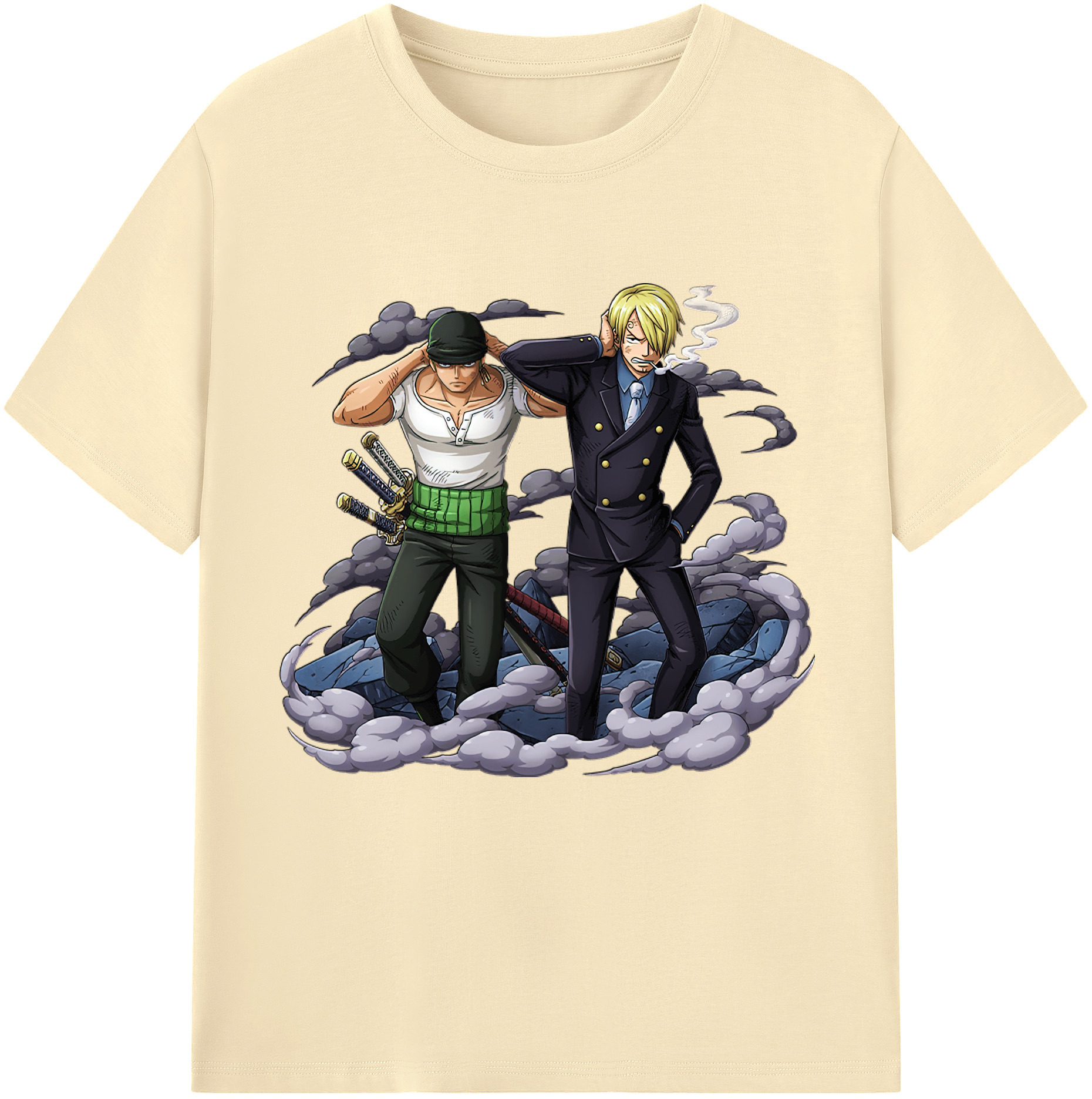 ワンピース サンジ ONE PIECE Sanji 綿100％半袖Tシャツ（フロントプリント）