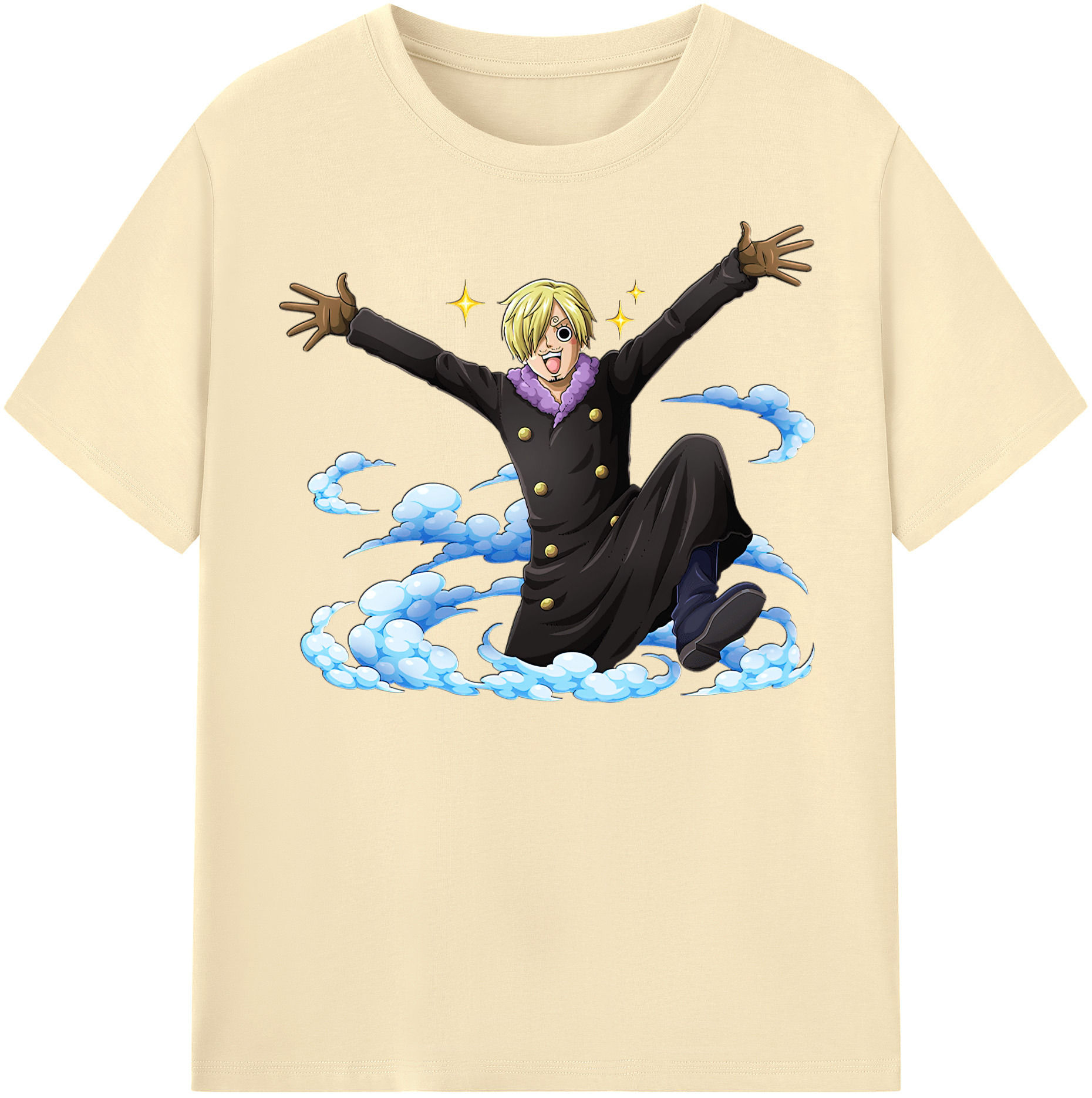 ワンピース サンジ ONE PIECE Sanji 綿100％半袖Tシャツ（フロントプリント）