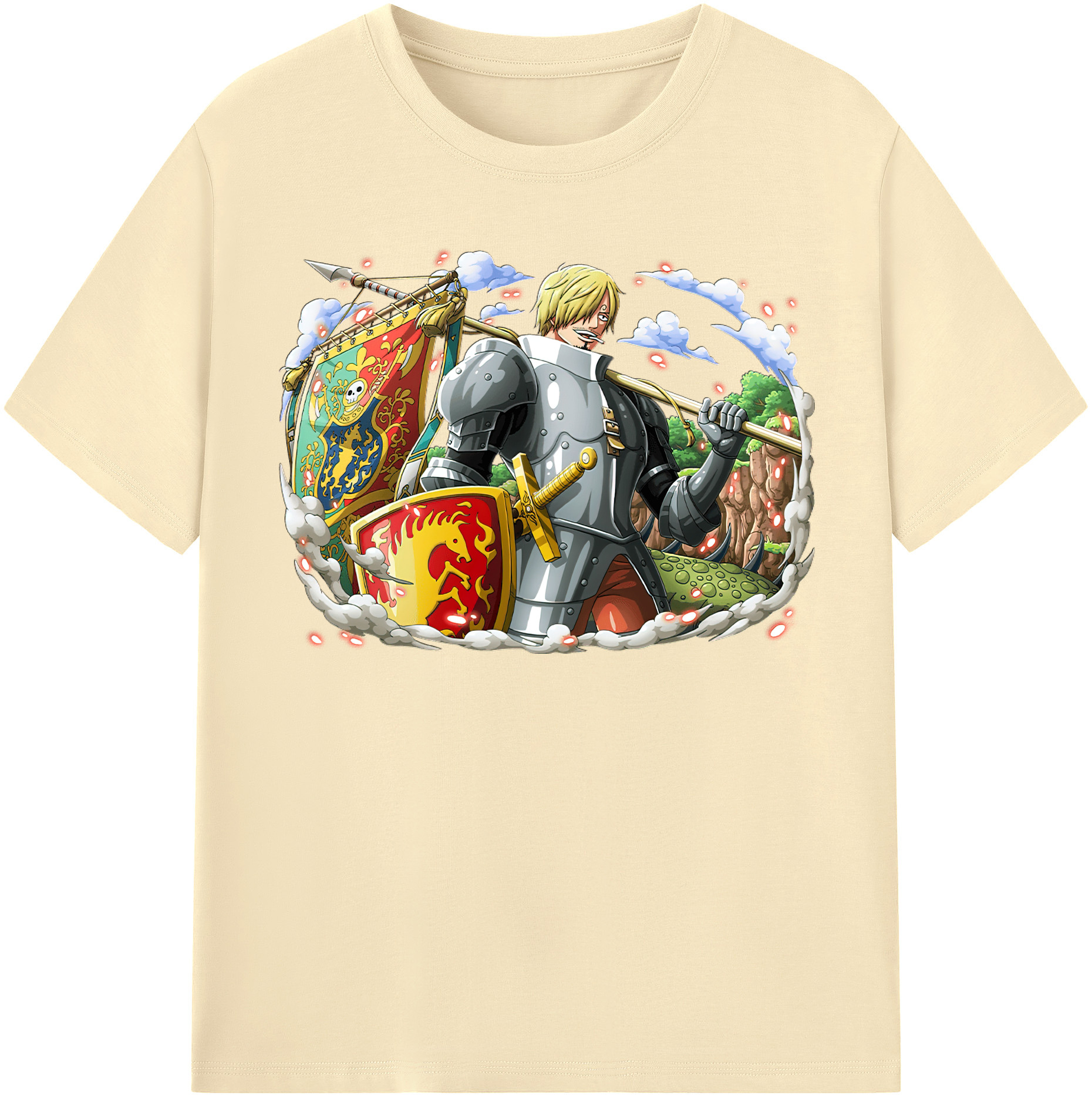 ワンピース サンジ ONE PIECE Sanji 綿100％半袖Tシャツ（フロントプリント）