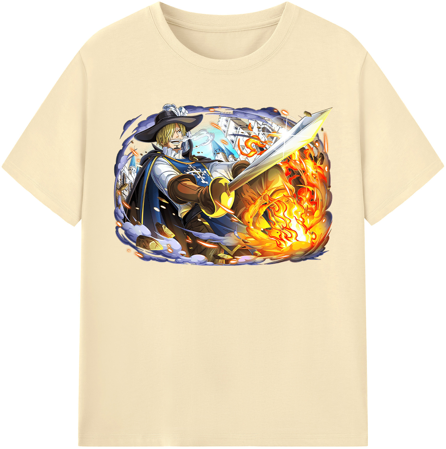 ワンピース サンジ ONE PIECE Sanji 綿100％半袖Tシャツ（フロントプリント）
