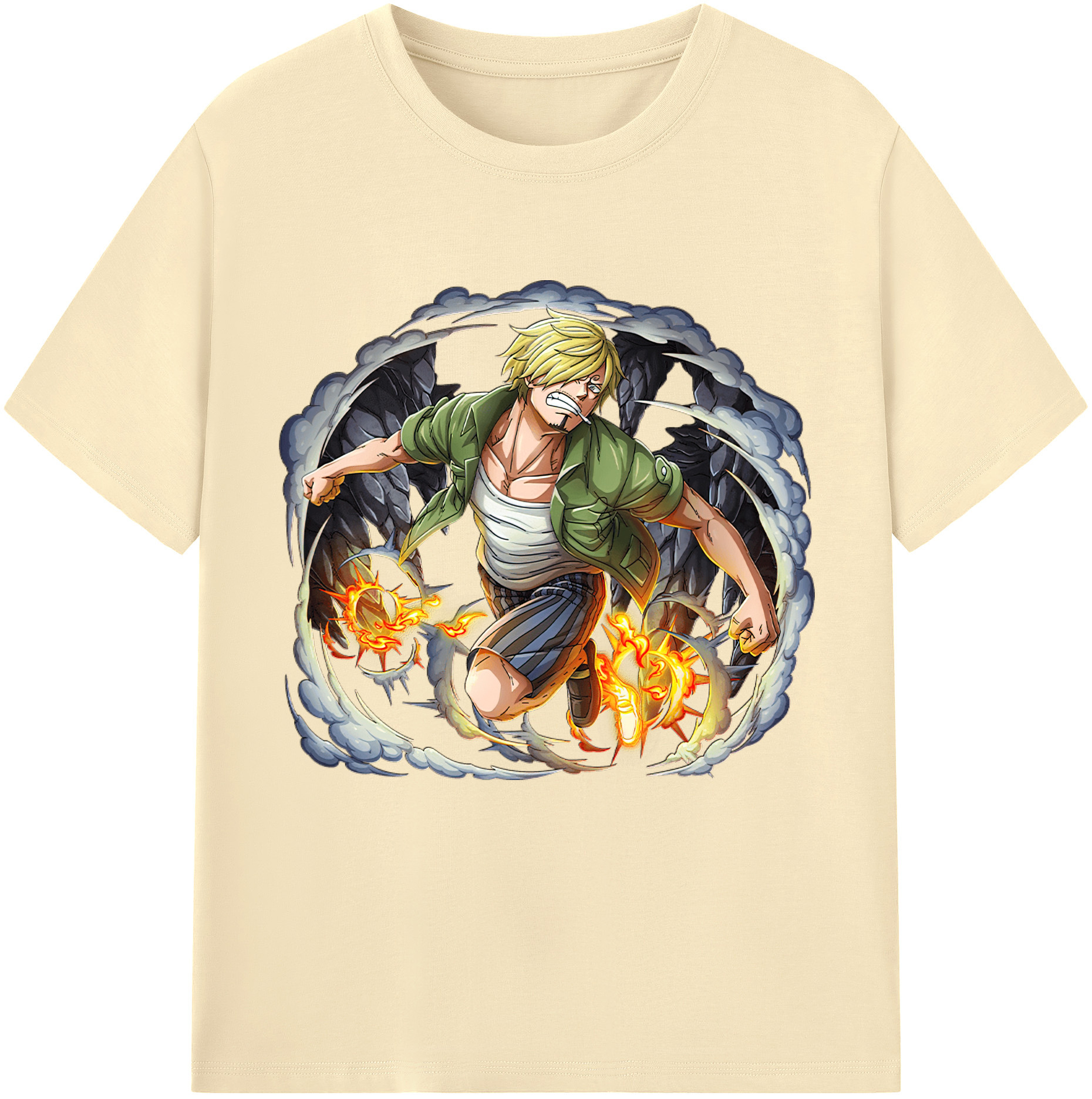 ワンピース サンジ ONE PIECE Sanji 綿100％半袖Tシャツ（フロントプリント）